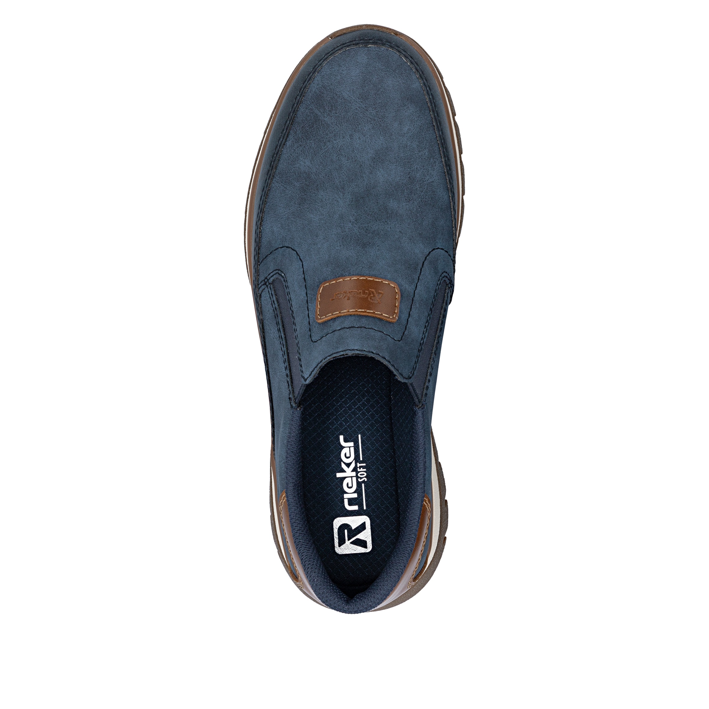 Rieker Slip-On Sneaker  Slipper, Halbschuh, Freizeitsneaker mit Kontrastbesatz