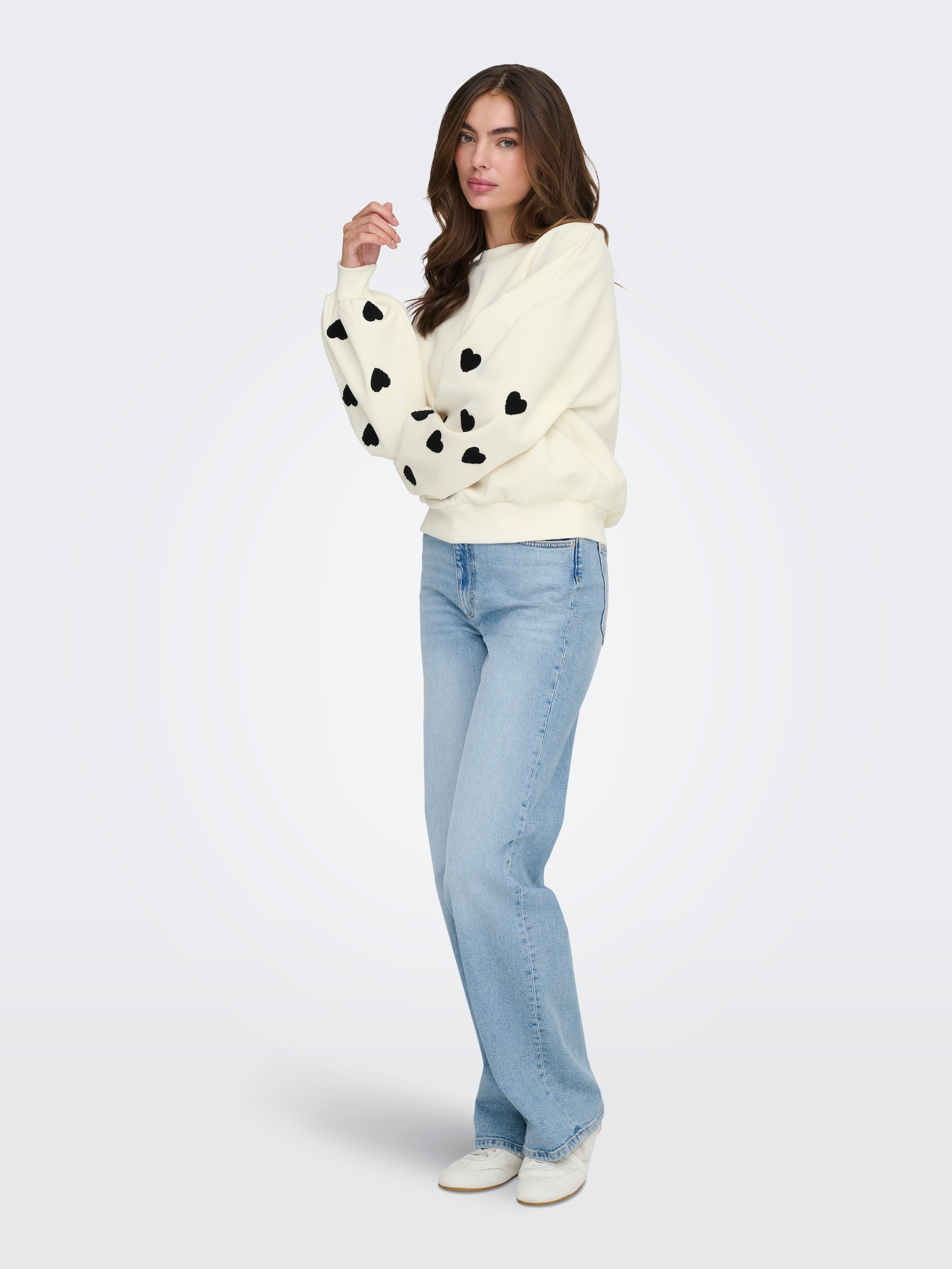ONLY Sweatshirt »ONLMACY L/S O-NECK BOX CC SWT«, Baumwollmischung, regular fit
