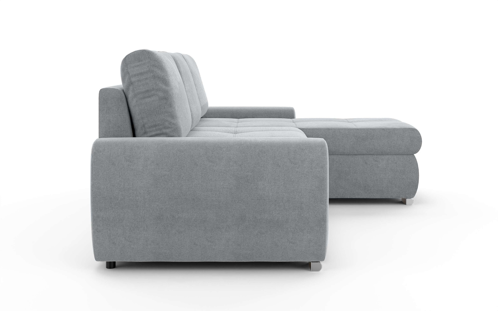 INOSIGN Ecksofa »HAVERHILL Schlafsofa mit Bettkasten, Maße B/H/T: 237/89/166 cm«, L-Form mit Recamiere links oder rechts bestellbar, Wellenunterfederung
