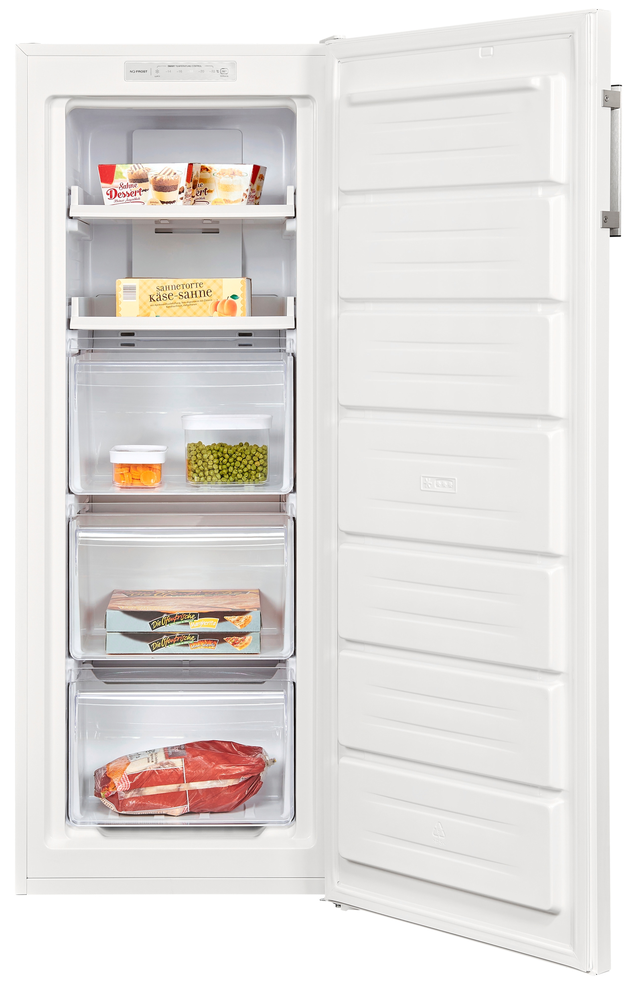 exquisit Gefrierschrank »GS231-NF-H-040C weiss«, 143 cm hoch, 54 cm breit, NoFrost, 161 Liter Nutzinhalt