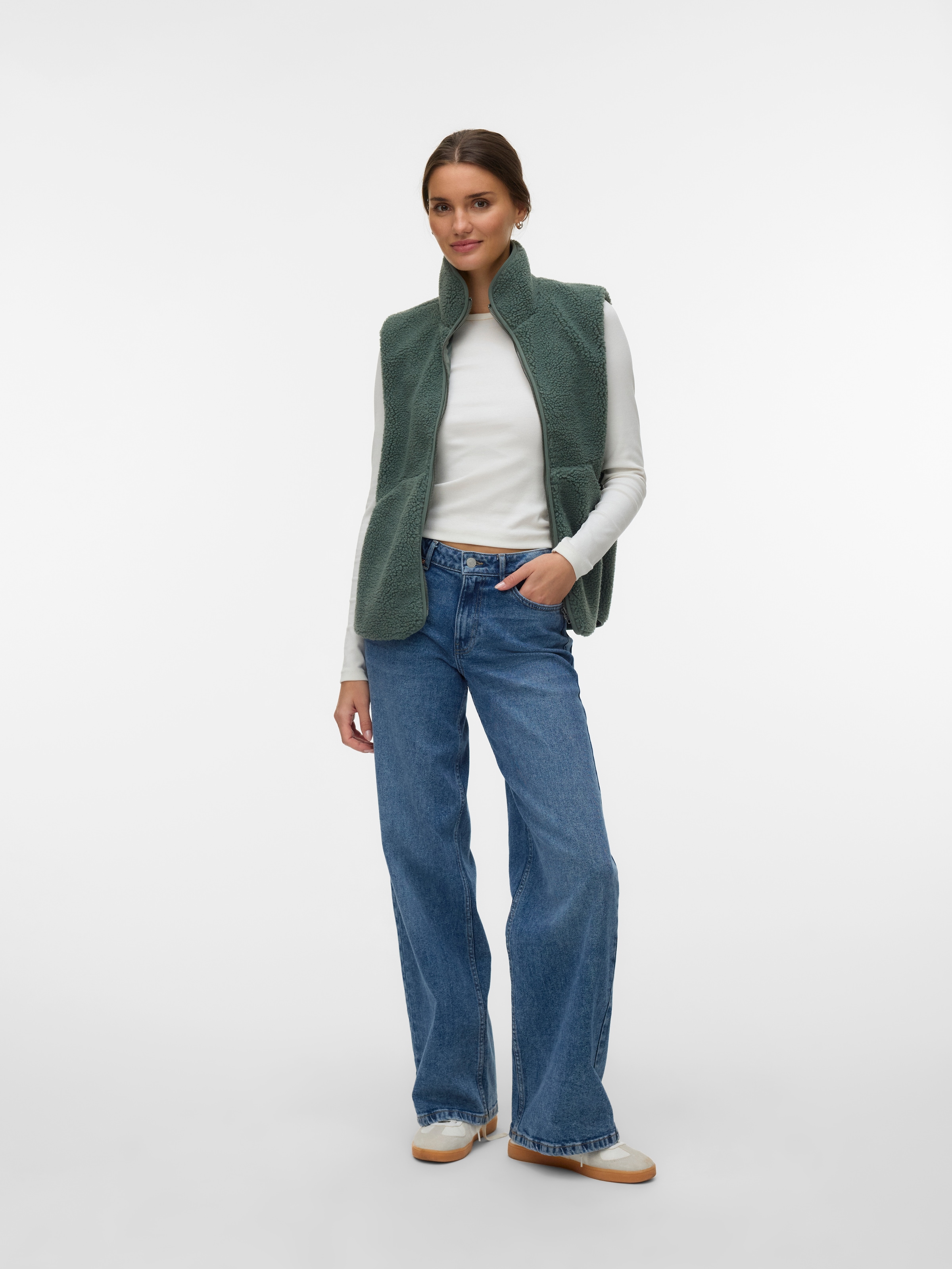 Vero Moda Plüschweste »VMJOSEFINE SL TEDDY ZIP VEST EXP« Kunstfaser