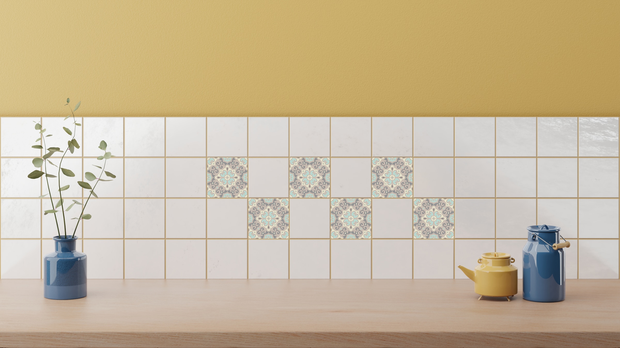 Home affaire Fliesenaufkleber »Ornamente« Stickerfliesen, selbstklebend, Sticker, 12er Set