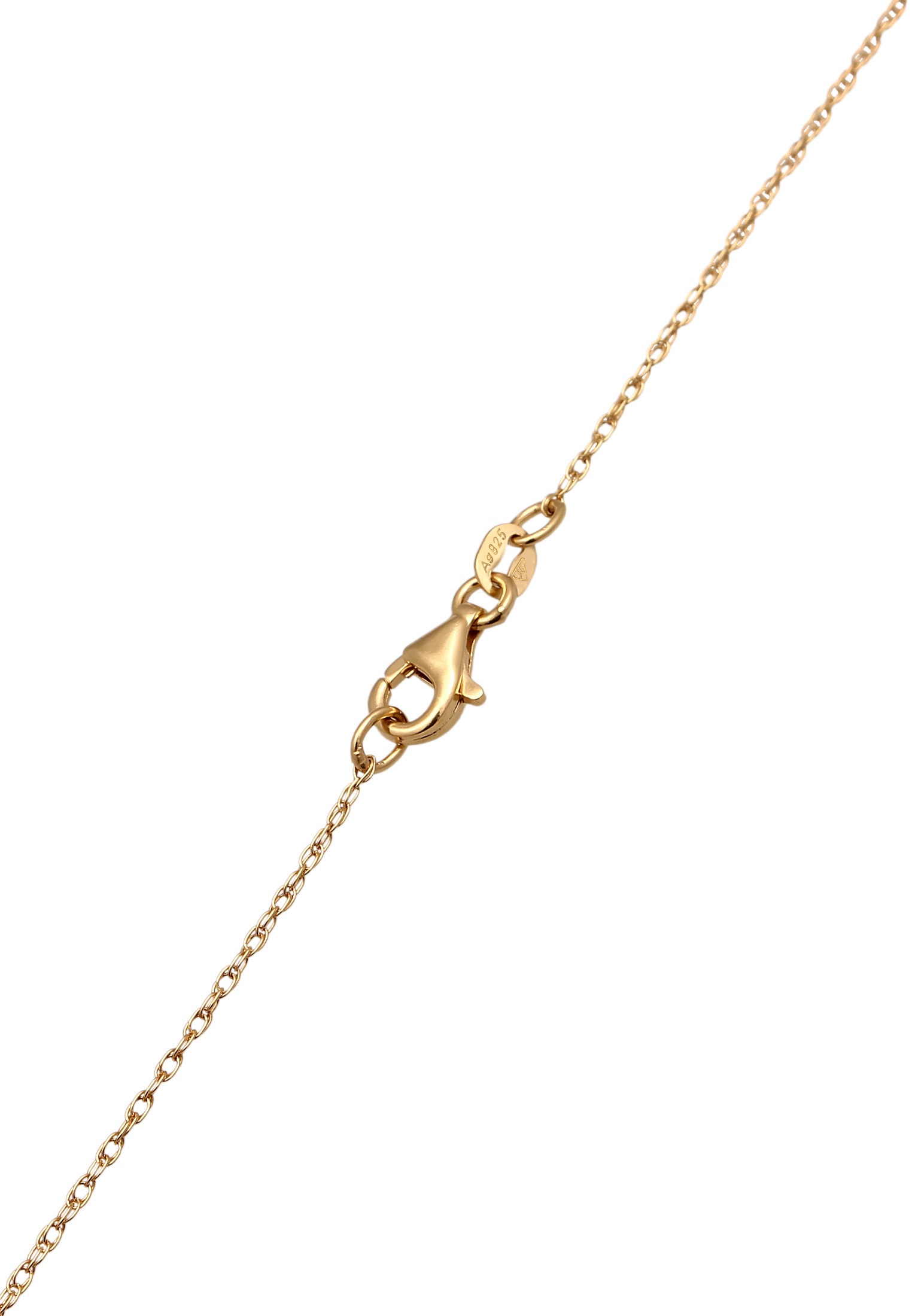 Elli Lange Kette »Halskette Herz Solitär Glas Kristall 925 Sterling Silber«