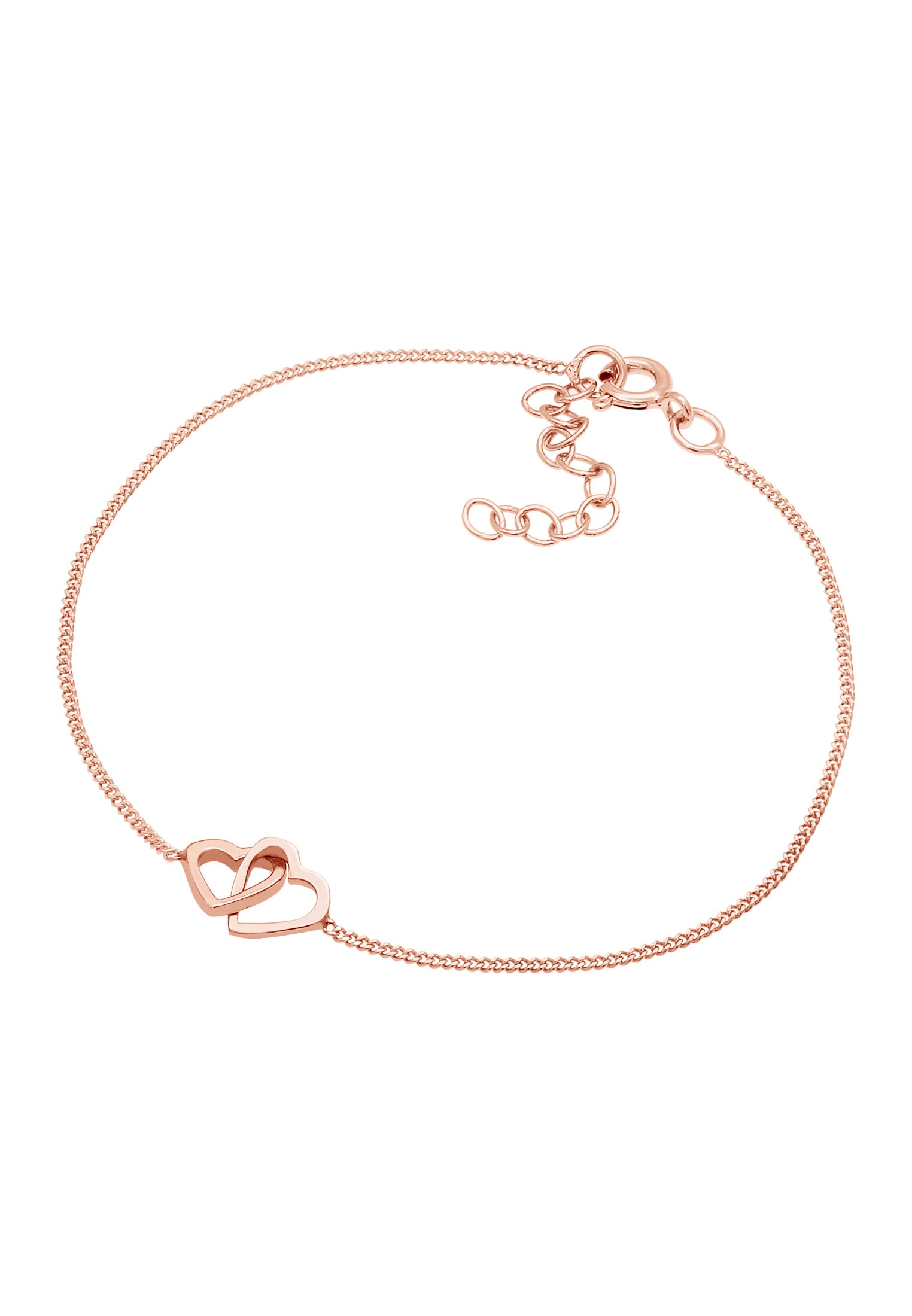 Elli Armkette »Armband Herz Love Verschlungen 925 Silber«
