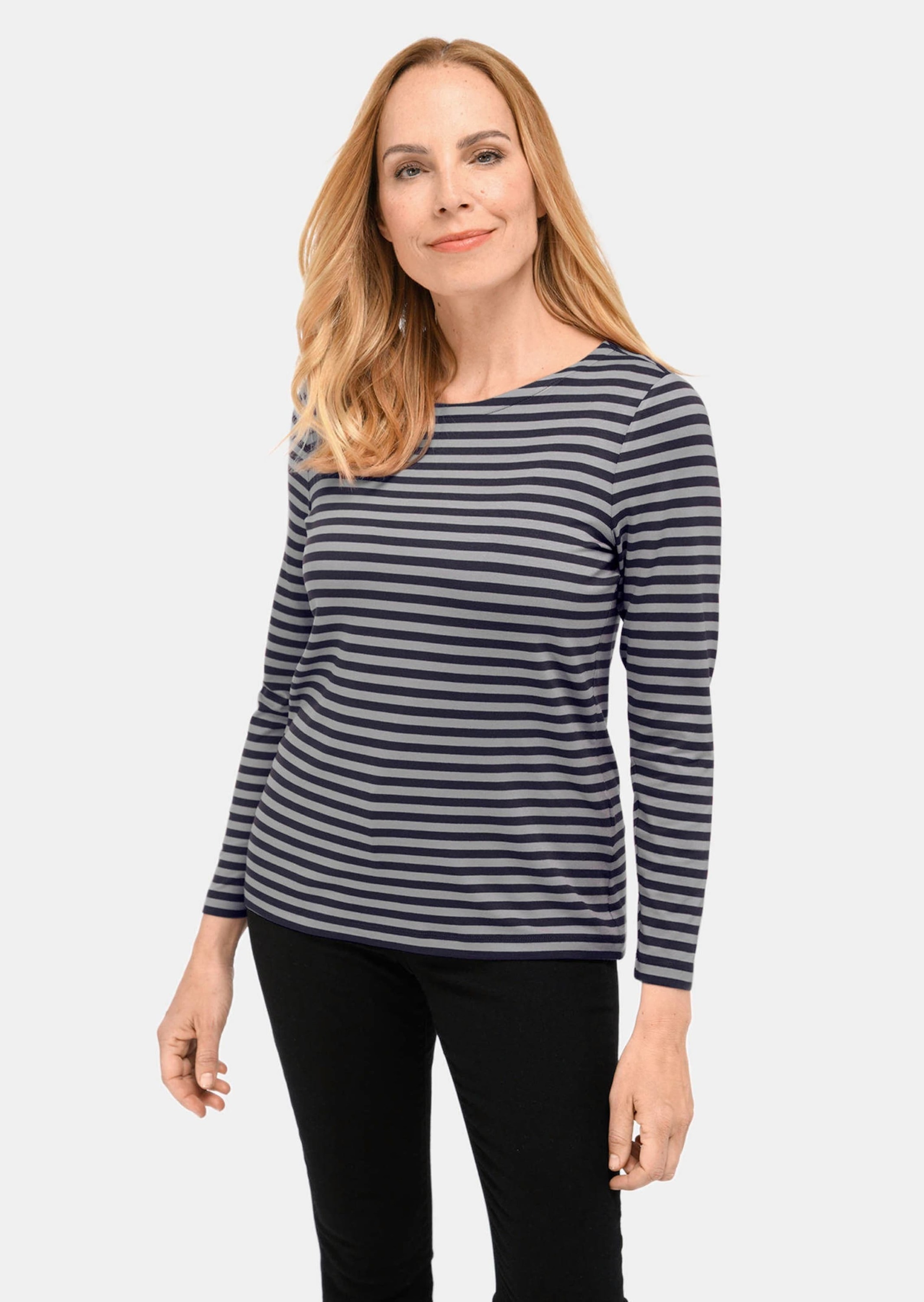 GOLDNER Longpullover »Jerseyshirt mit Streifenmuster« Bunt gewirkter und dadurch farbbeständiger Ringel