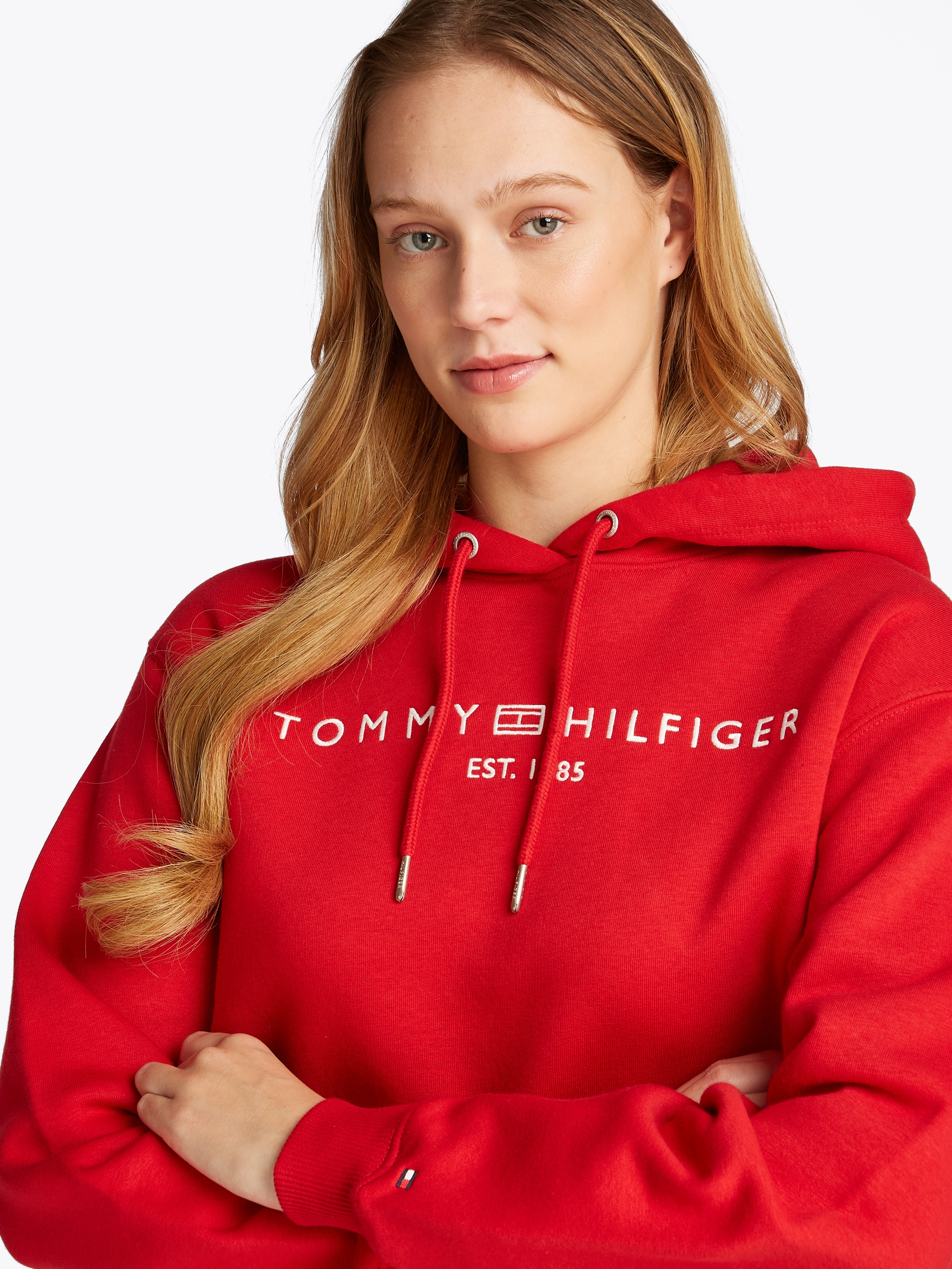 Tommy Hilfiger Kapuzensweatshirt »MDRN REG CORP LOGO HOODIE«, mit gesticktem Logo-Schriftzug