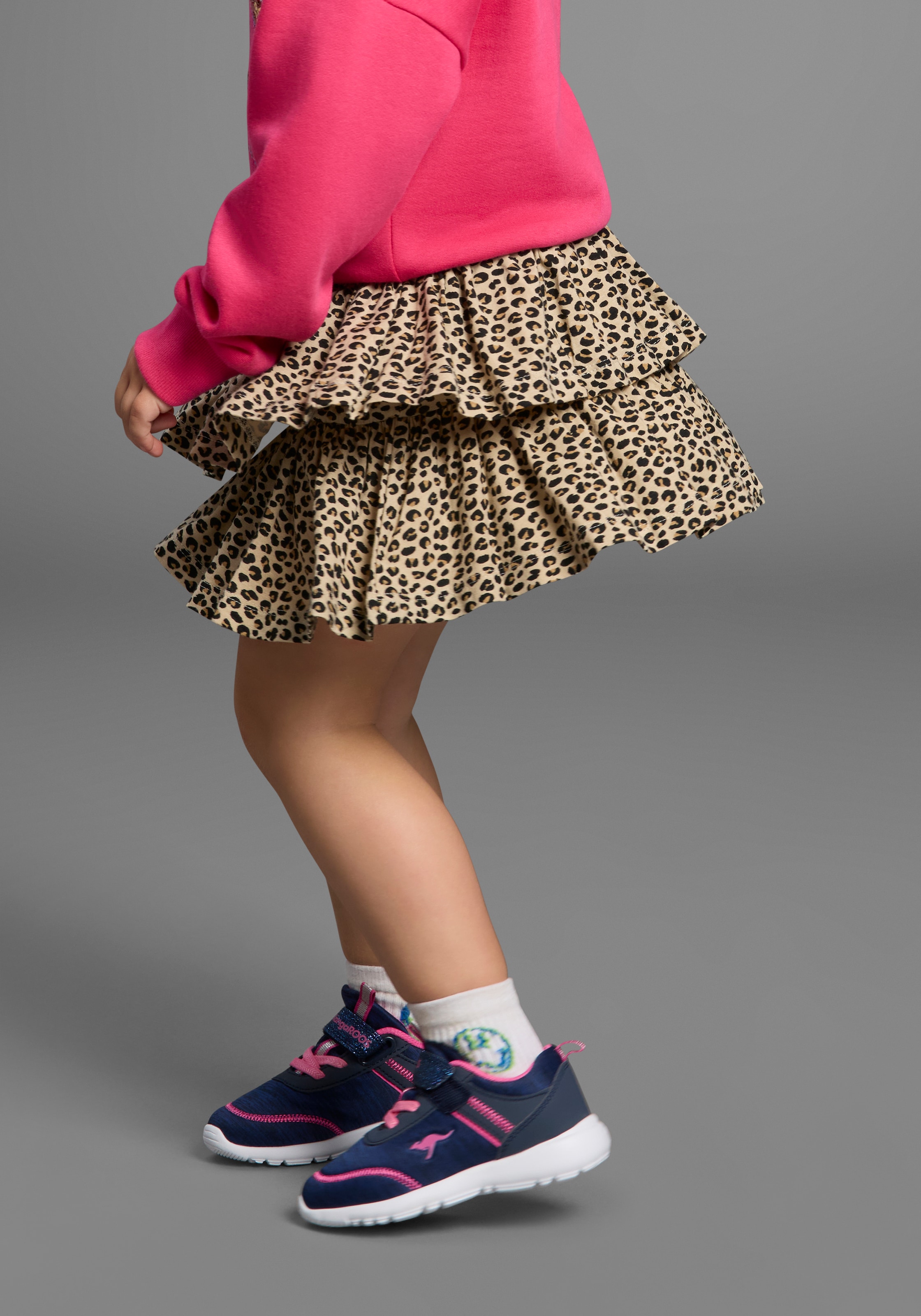 KIDSWORLD Jerseyrock »Viskose-Rock mit Leo-Allover« Trendiger Rock im Leoprint