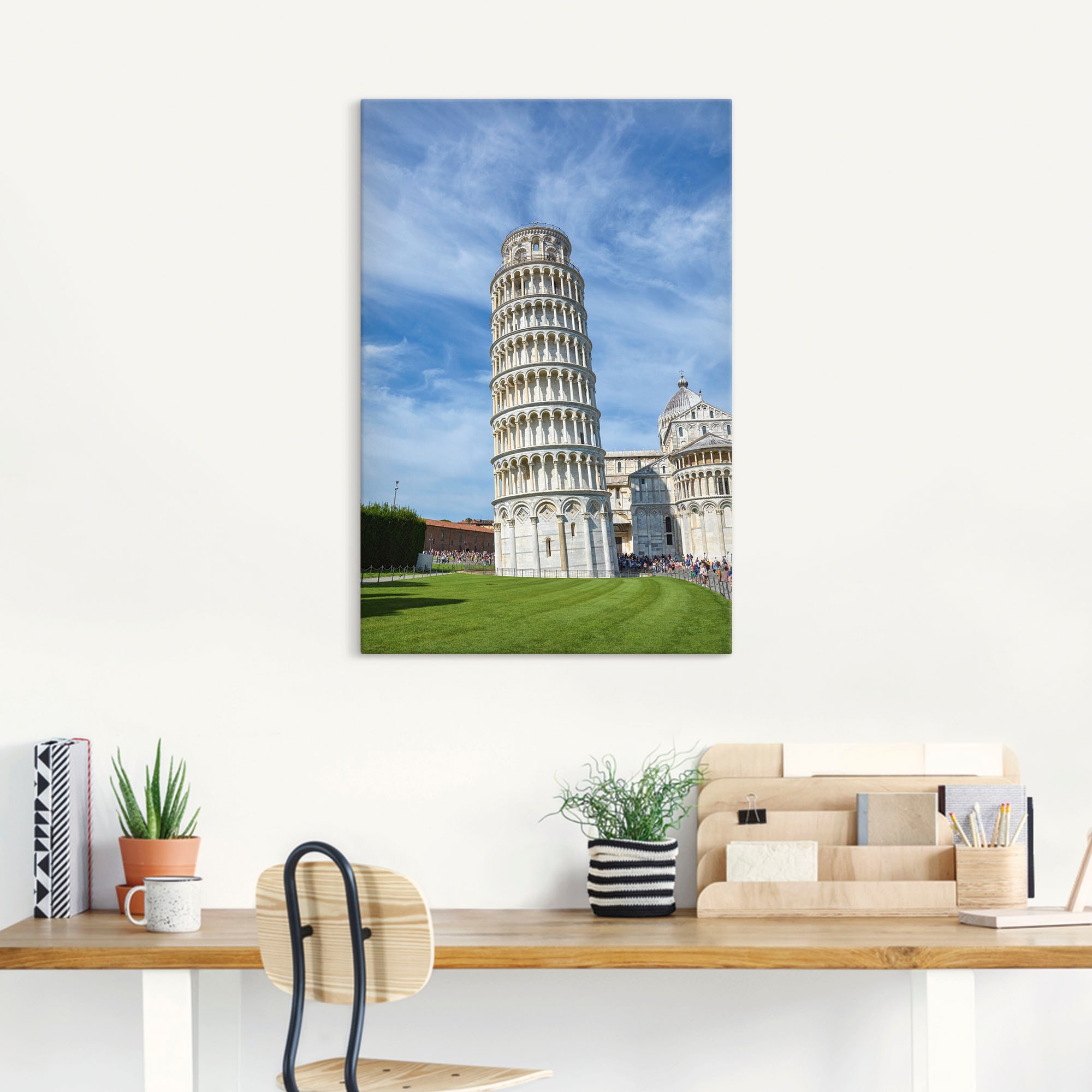 Artland Wandbild »Der schiefe Turm in versch. Pisa Gebäude, bestellen Alubild, Poster Wandaufkleber (1 Größen Leinwandbild, St.), oder bequem von als Italien«, in