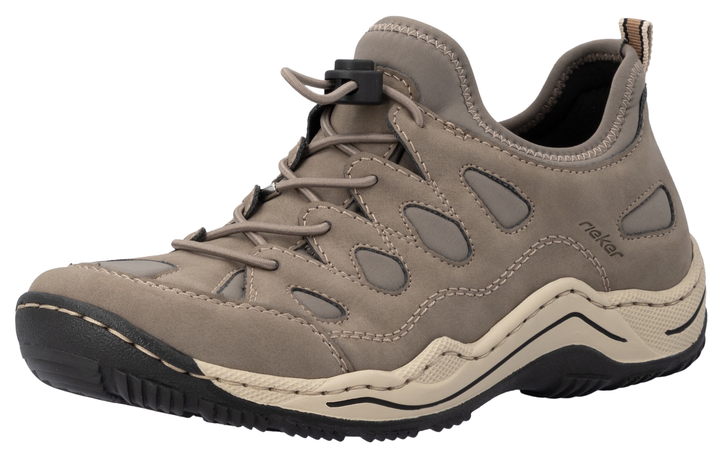 Rieker Slip-On Sneaker  Trekking Schuh, Freizeitschuh, Slipper mit Wechselfußbett