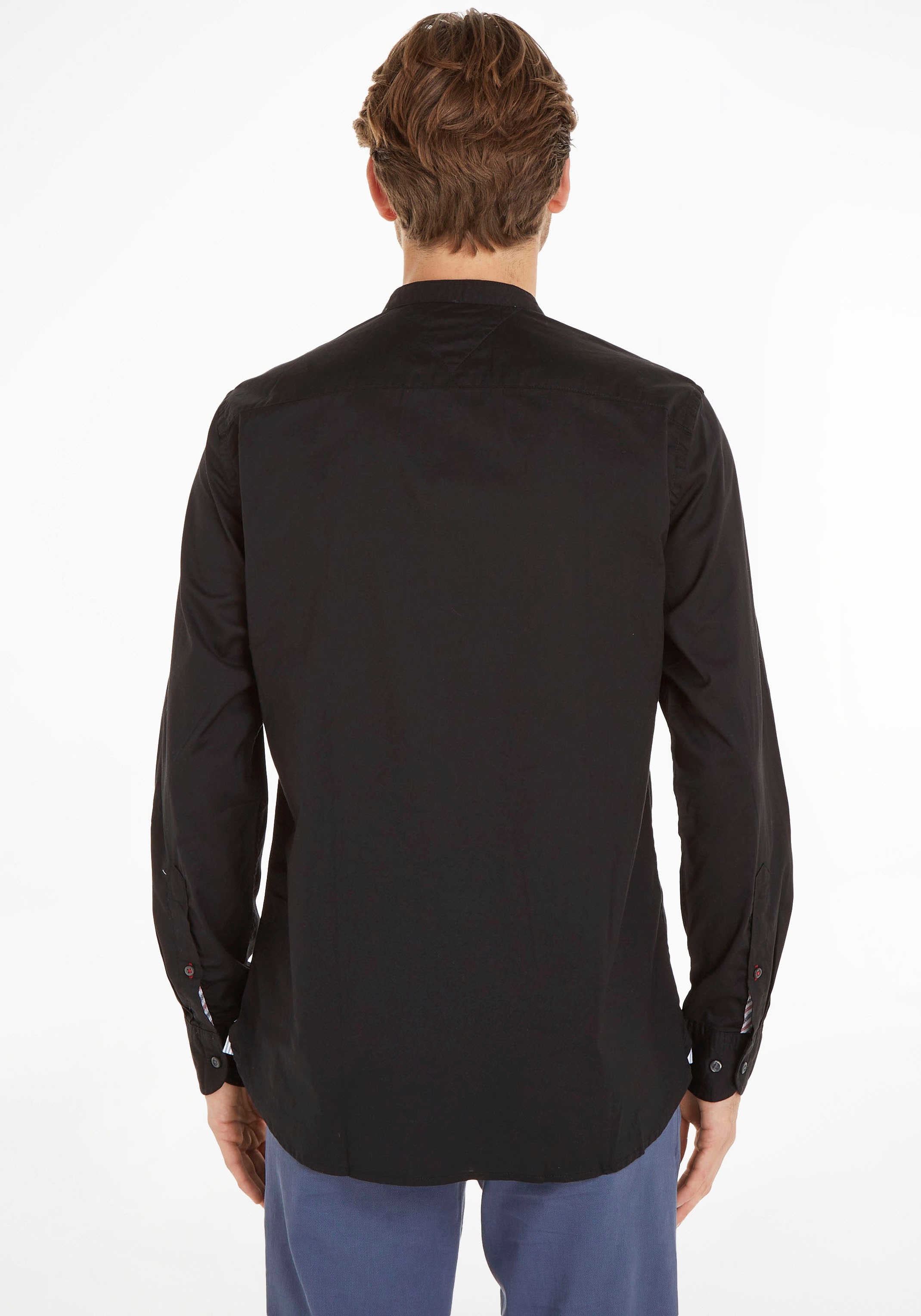 Tommy Hilfiger Langarmhemd »NATURAL SOFT SOLID MAO RF SHIRT«, mit modischem Mao Hemdkragen