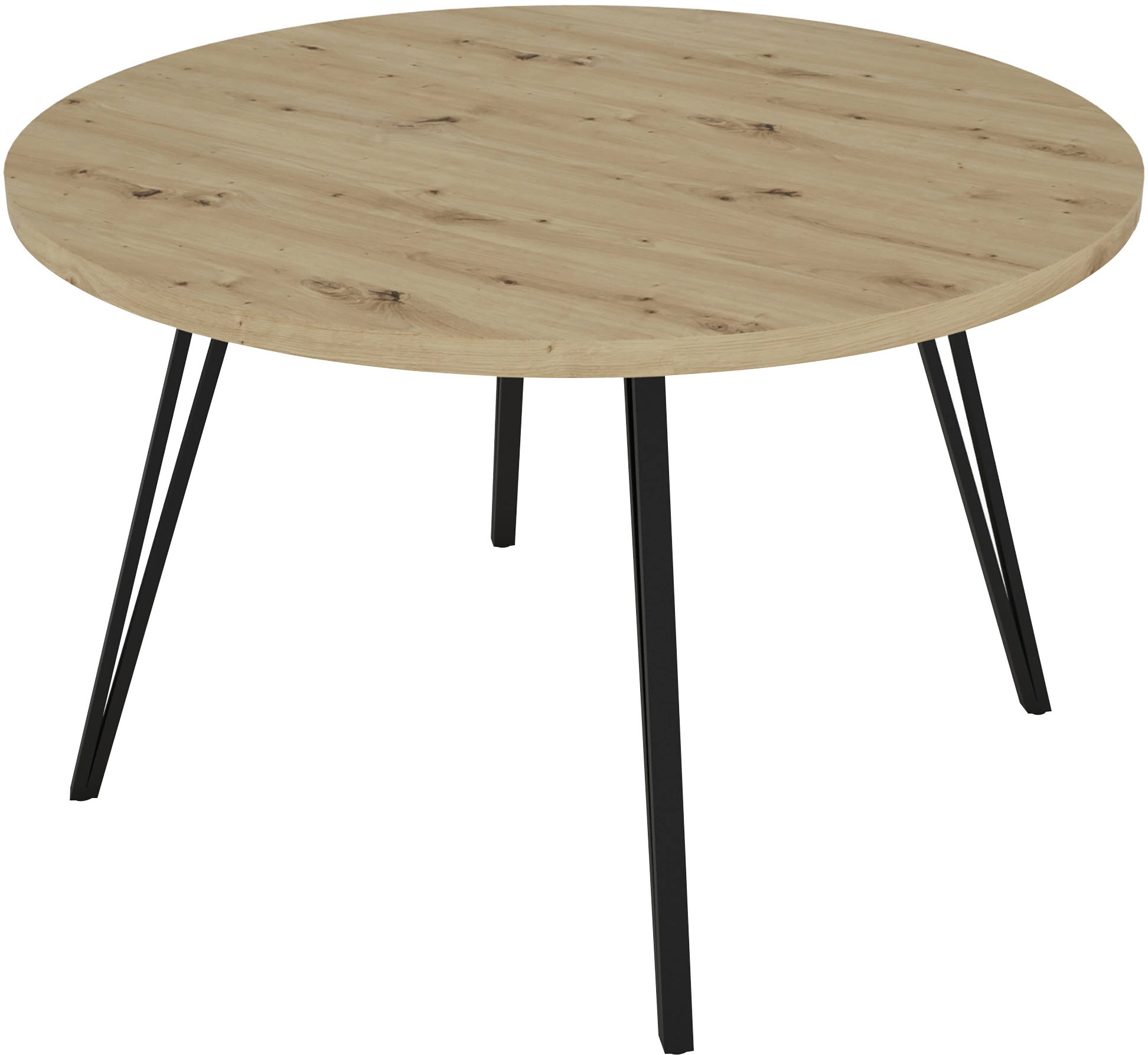 byLIVING Esstisch MARTA, Breite 120 cm, Artisan Eiche (Eiche-Optik)/schwarz