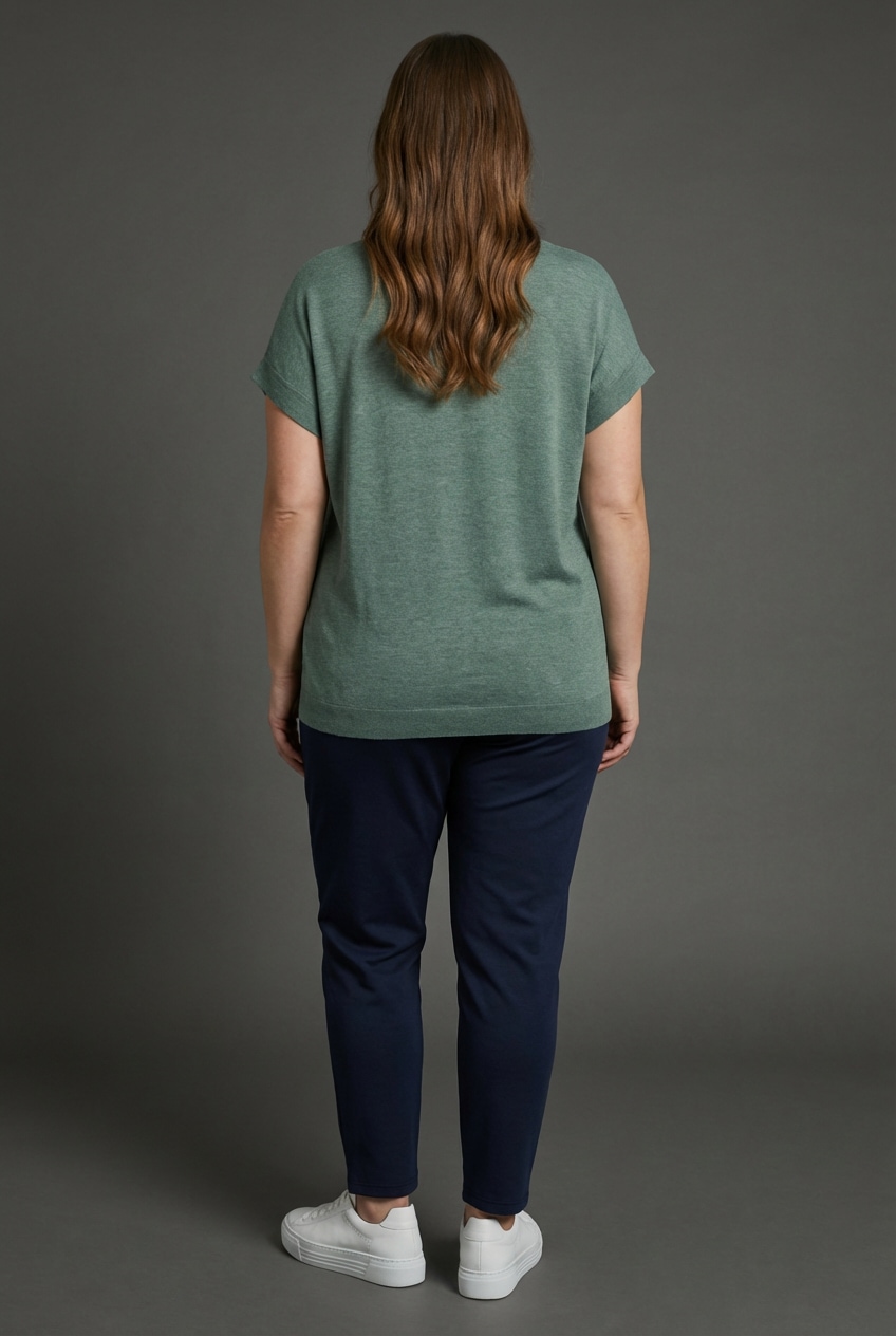 Laura Scott CURVE V-Ausschnitt-Pullover »Große Größen« sommerlicher Feinstrick mit figurschmeichelnder Passform