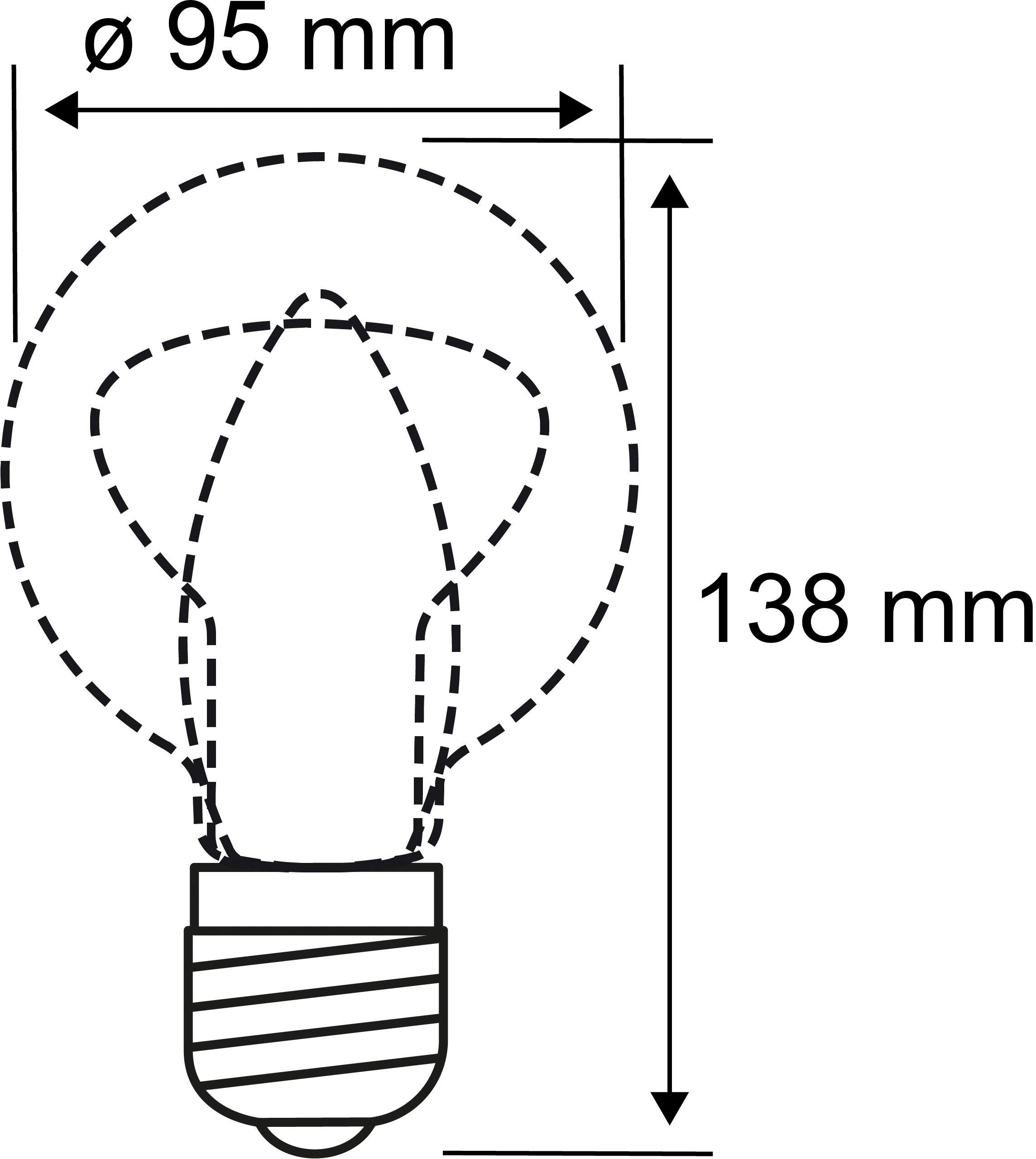 Paulmann LED-Leuchtmittel »Vintage Globe 95 2,5W E27 Gold 1700K«, E27, Extra-Warmweiß