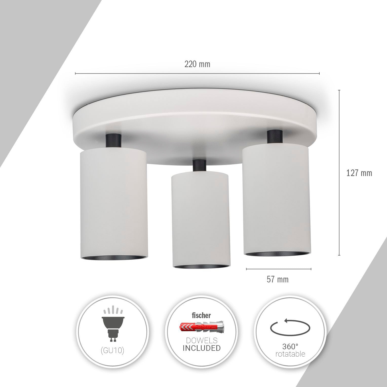 Paco Home Wandleuchte »TIMO SQ« GU10