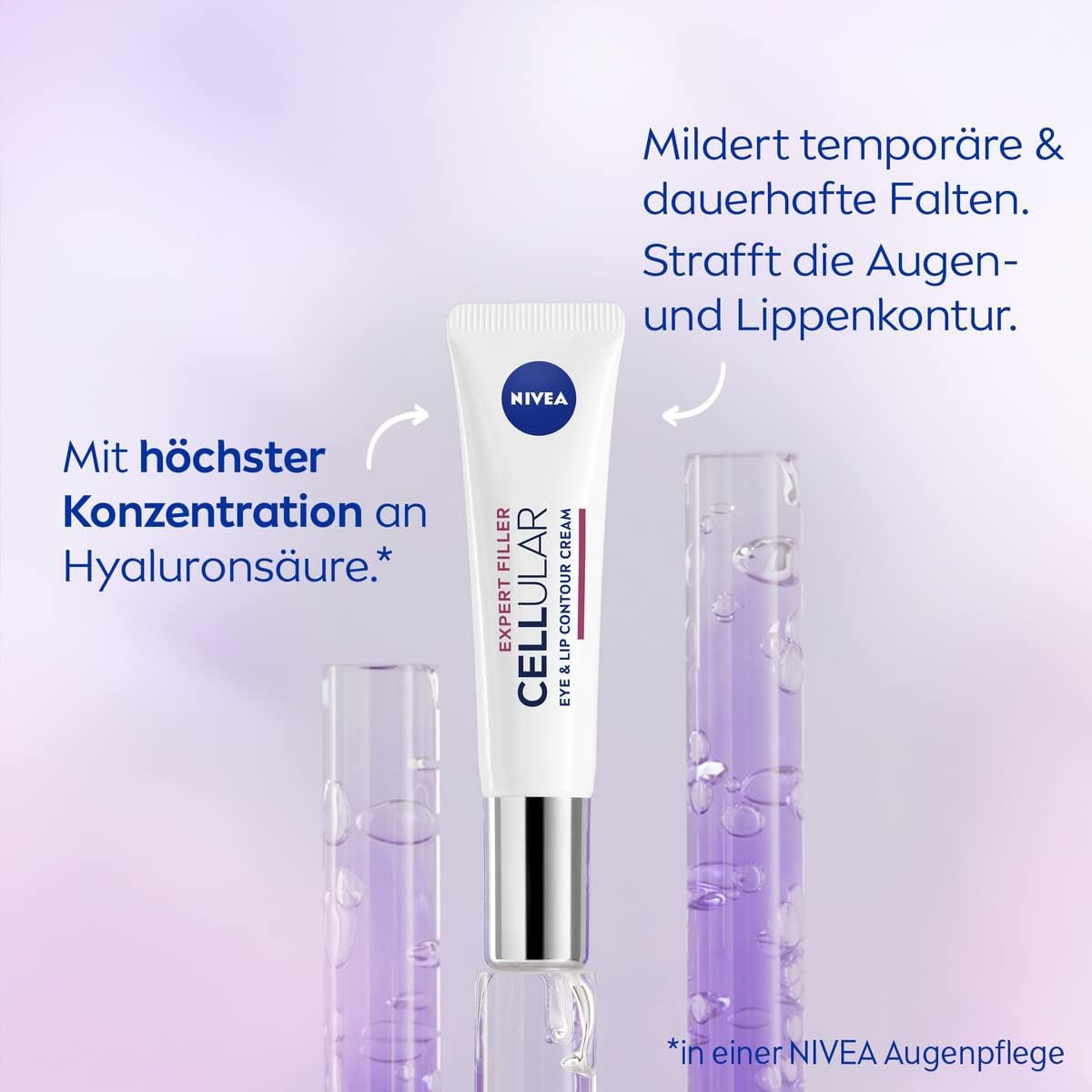 Nivea Anti-Aging-Creme »CELLULAR Expert Filler Augen & Lippen Konturpflege«