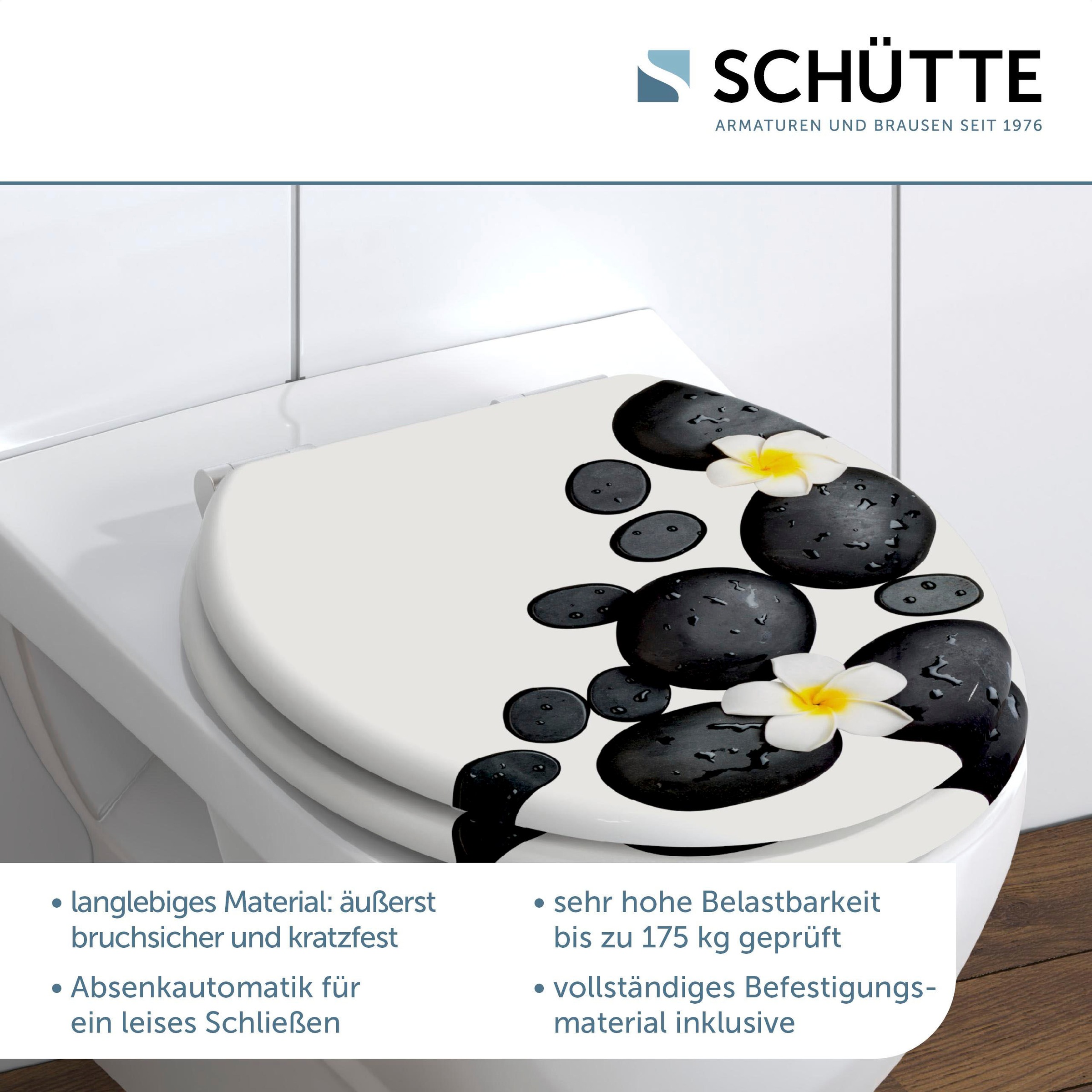 Schütte WC-Sitz »STONE DECORATION« Toilettendeckel, mit Absenkautomatik