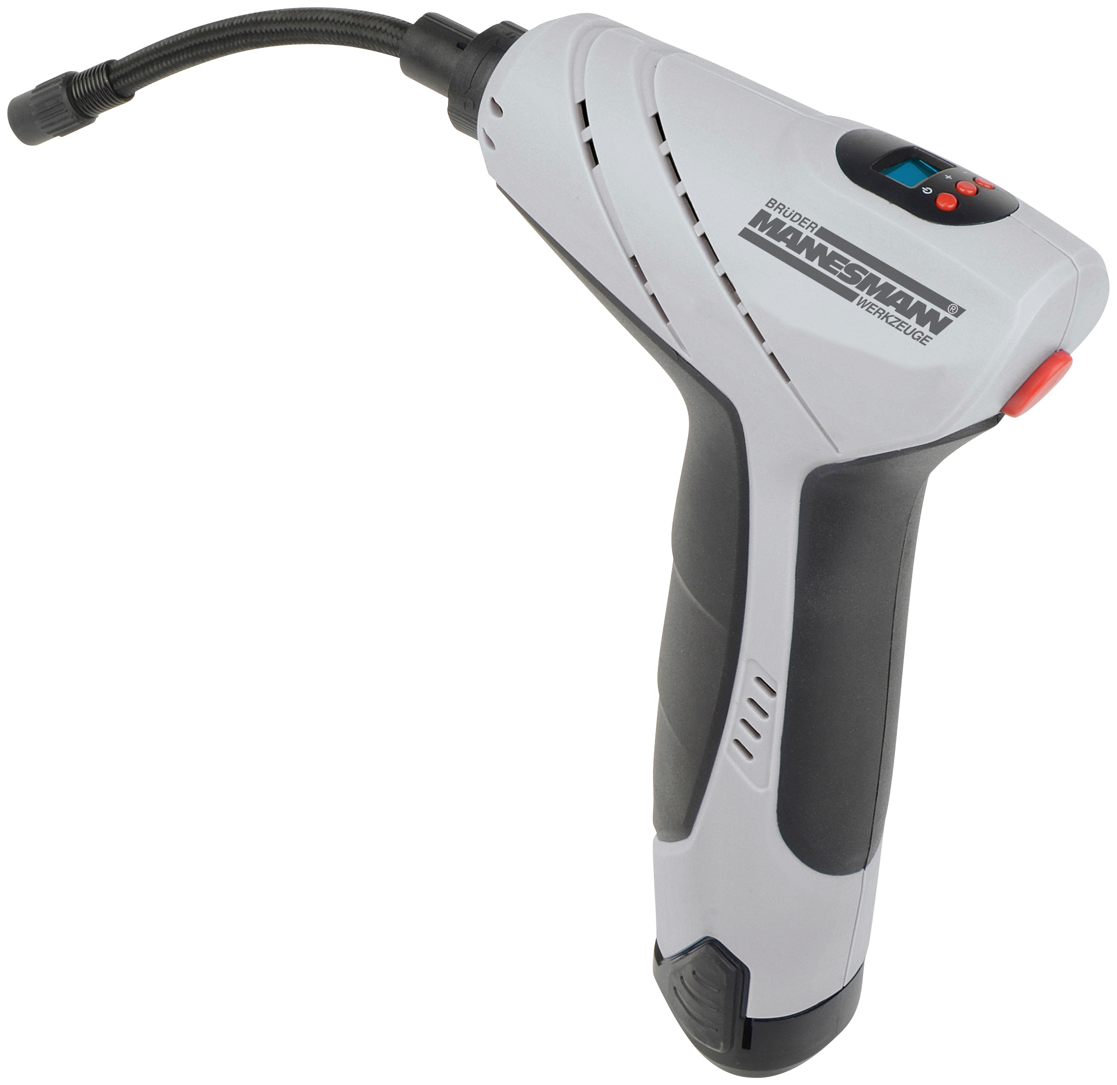 Brüder Mannesmann Werkzeuge Akku-Handkompressor, Akku-Luftpumpe 12V/1,5 Ah