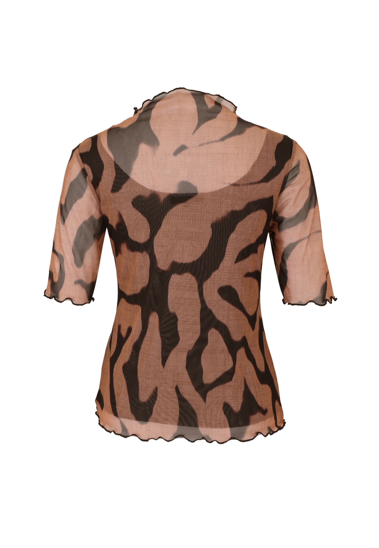 Zero Kurzarmshirt »Mesh-Shirt mit Wellensaum«