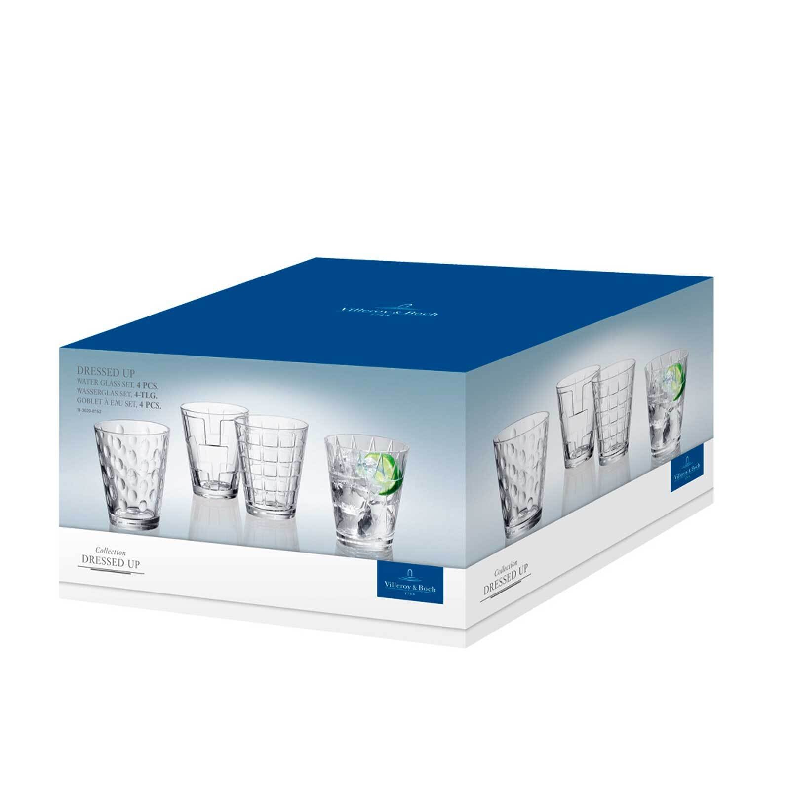 Villeroy & Boch Glas »Wassergläser Dressed Up 310 ml 4er Set transparent«