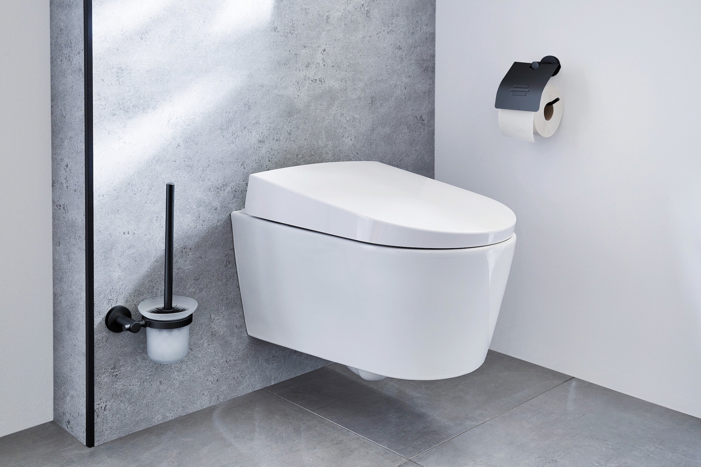 Nero«, | 3 XXL Jahren Garantie mit Wandbefestigung »Apollo WC-Garnitur aus Aluminium-Glas, online Wolke kaufen Kleine