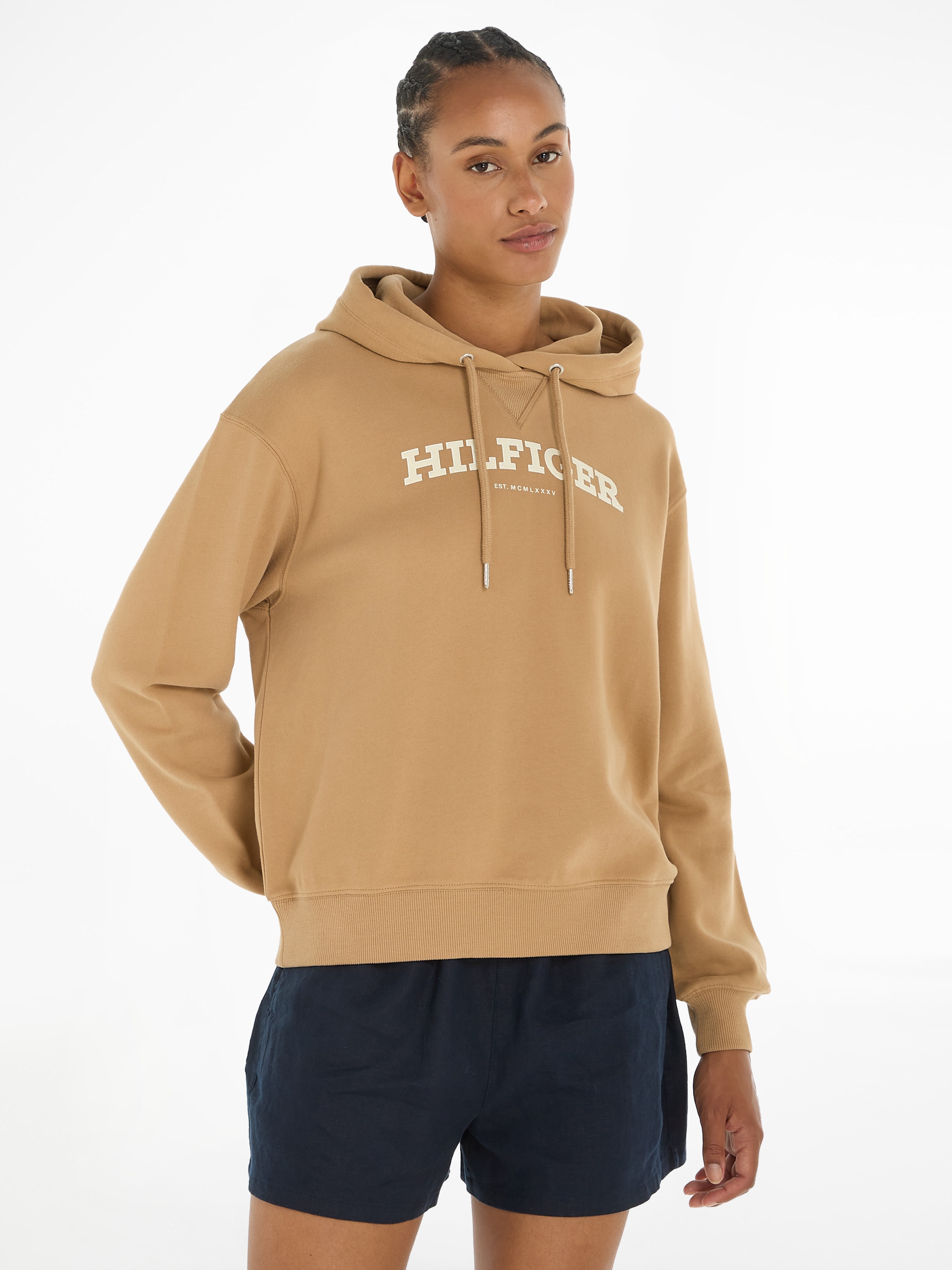 Hoodie »REG MONOTYPE FLOCK HOODIE«, mit Logoschriftzug