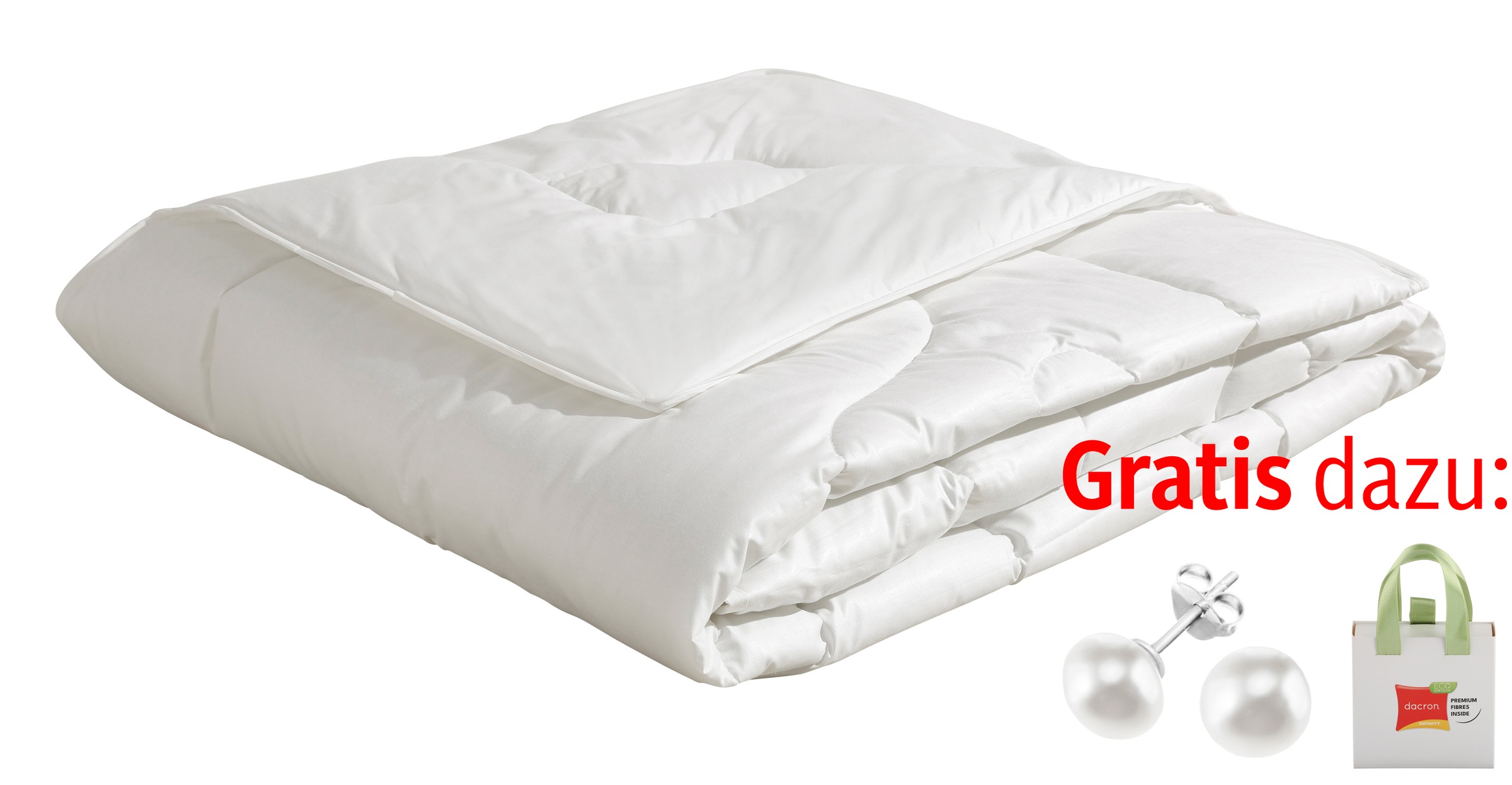 Beco Kunstfaserbettdecke »Aerelle™ Blue Bettdecke mit Gratis-Perlenohrsteckern« leicht Füllung recycelte Polyesterfaser 1 Stk. tlg. Jetzt zugreifen: Gratis-Aktion nur bis 31.12.2025!