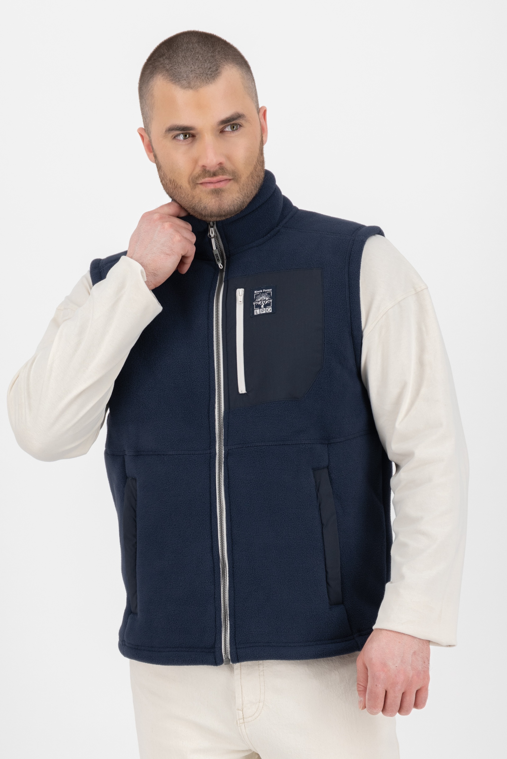 LPO Sweatweste »Sweatweste Raven Knit« mit Langhaarfleece