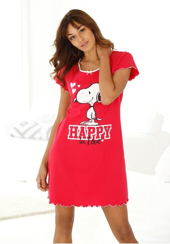 Peanuts Nachthemd, mit Snoopy Print und Kräuselsäumen kaufen