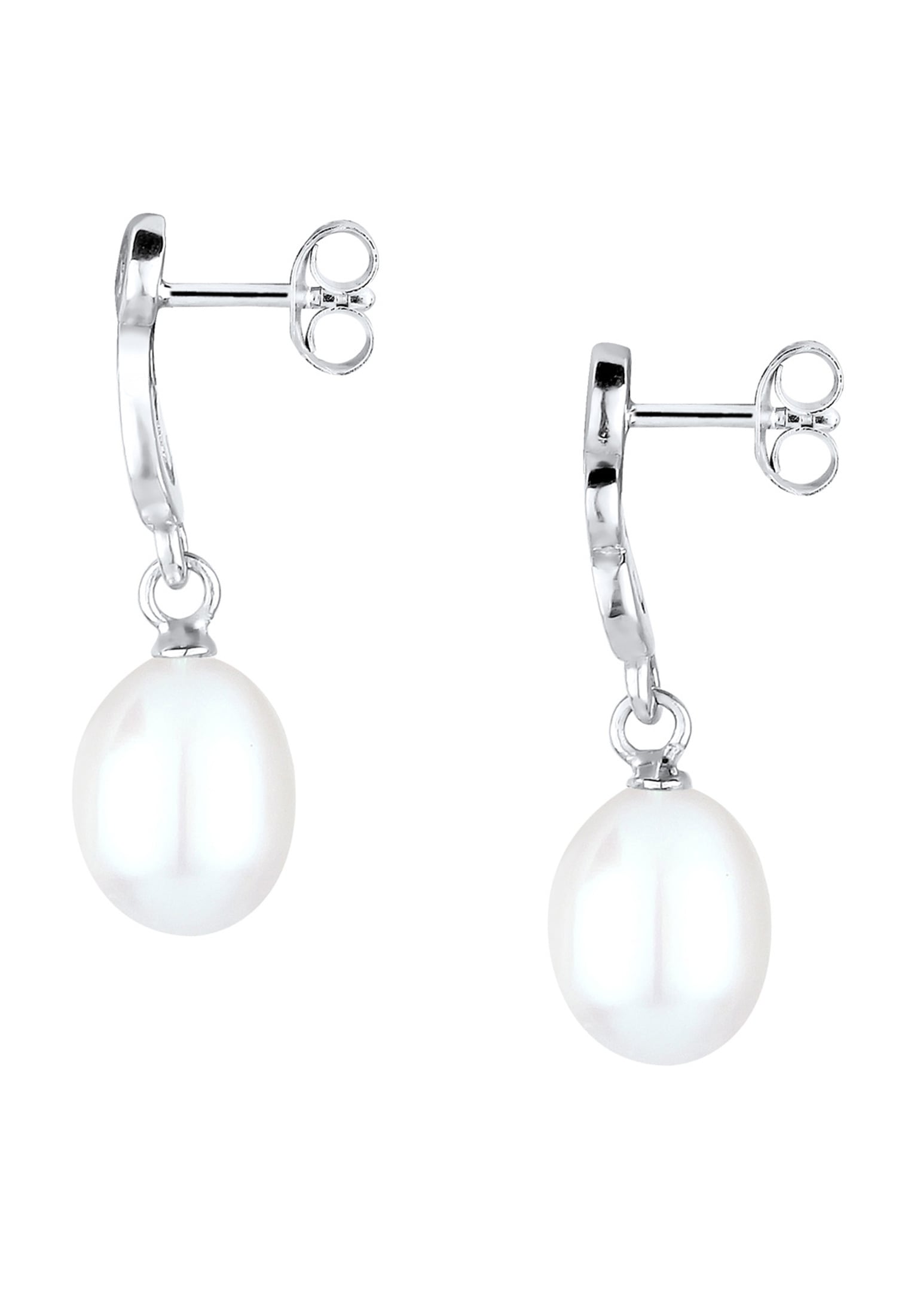 Elli Paar Ohrhänger »Ohrringe Ornament Süßwasserzuchtperlen Weiß 925 Sterling Silber«
