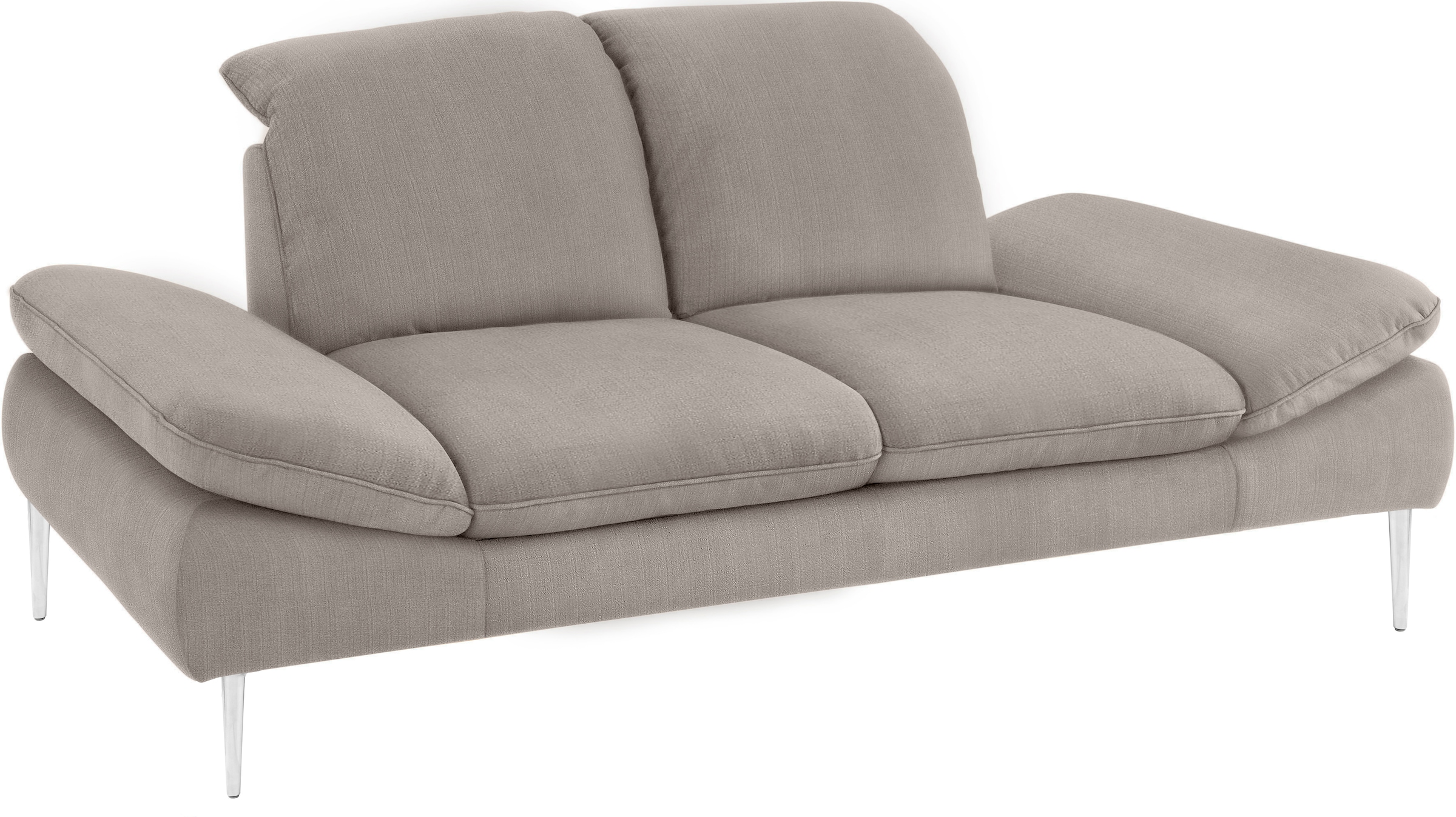 W.SCHILLIG 2-Sitzer »enjoy&MORE« mit Sitztiefenverstellung, Füße Chrom glänzend, Breite 202 cm