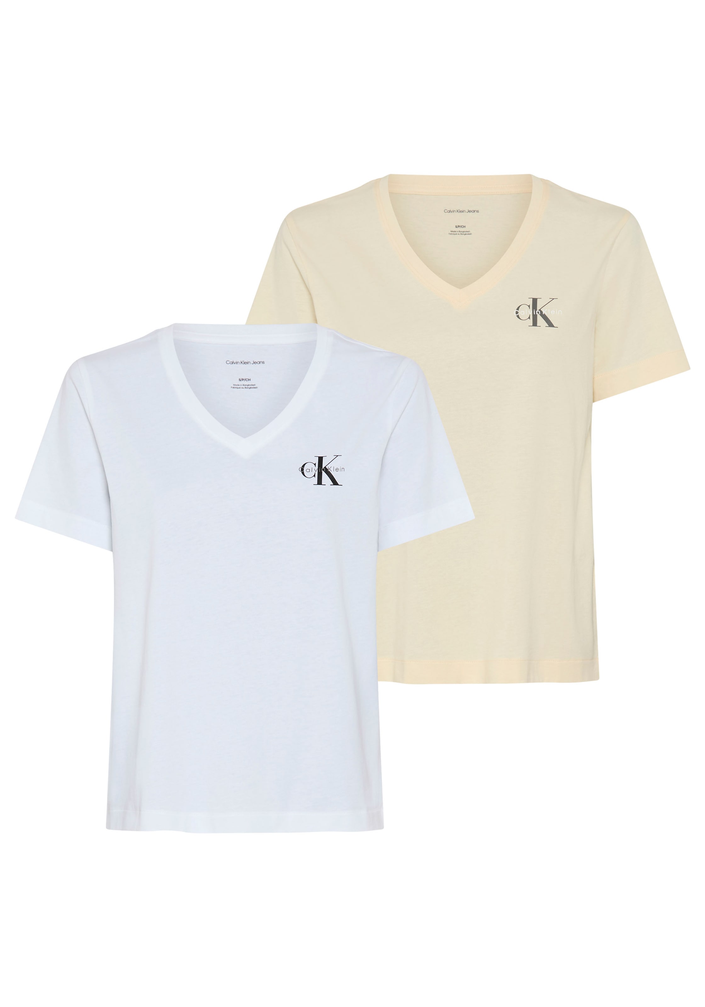 Calvin Klein Jeans T-Shirt »MONOLOGO VNK 2PACK TEE« Packung, 2er-Pack, 2 , Logoschriftzug