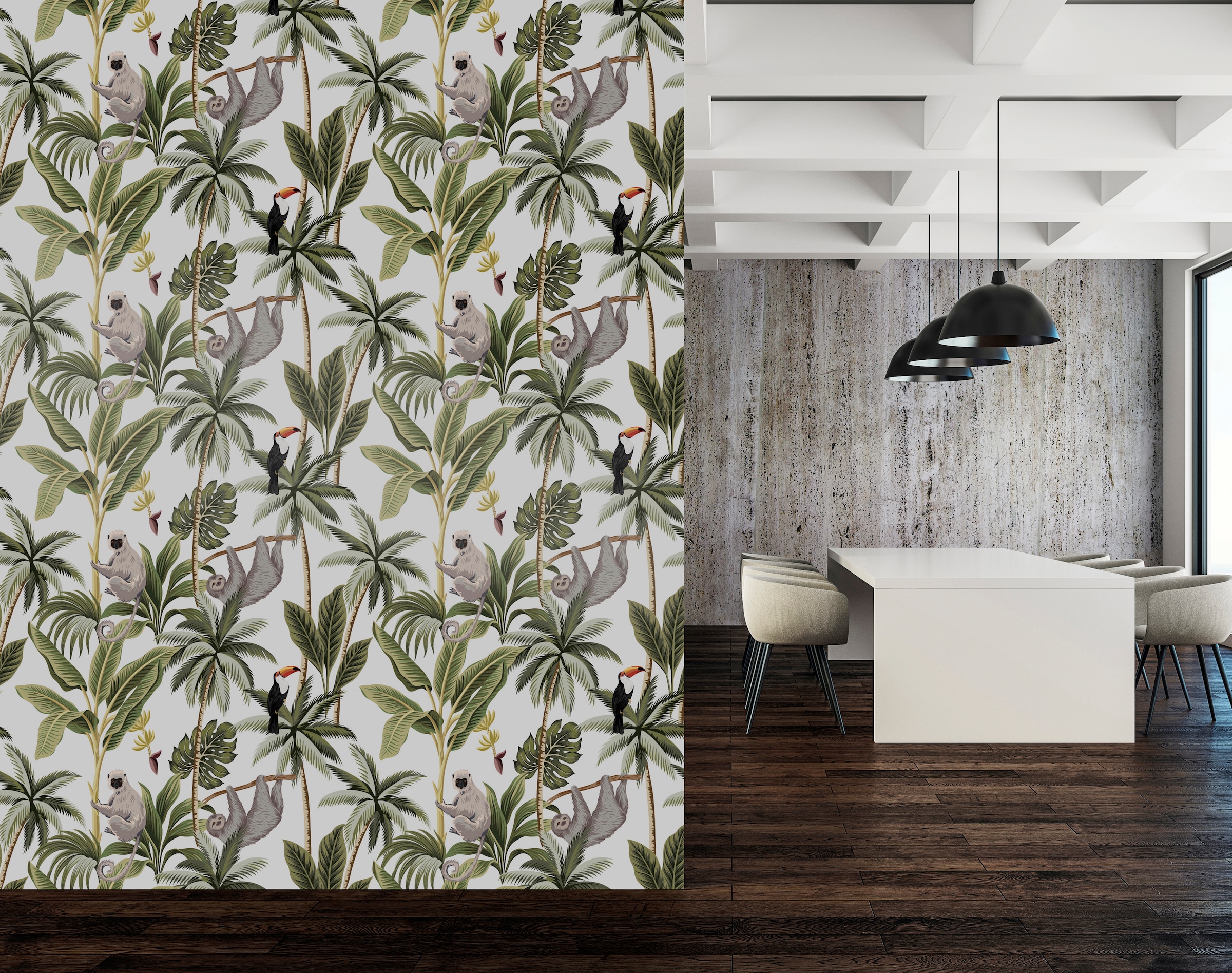 queence Vinyltapete »Corinna«, floral-geblümt-gemustert-Motiv, 90x250cm, selbstklebend, kinderleichte Anbringung, Sticker