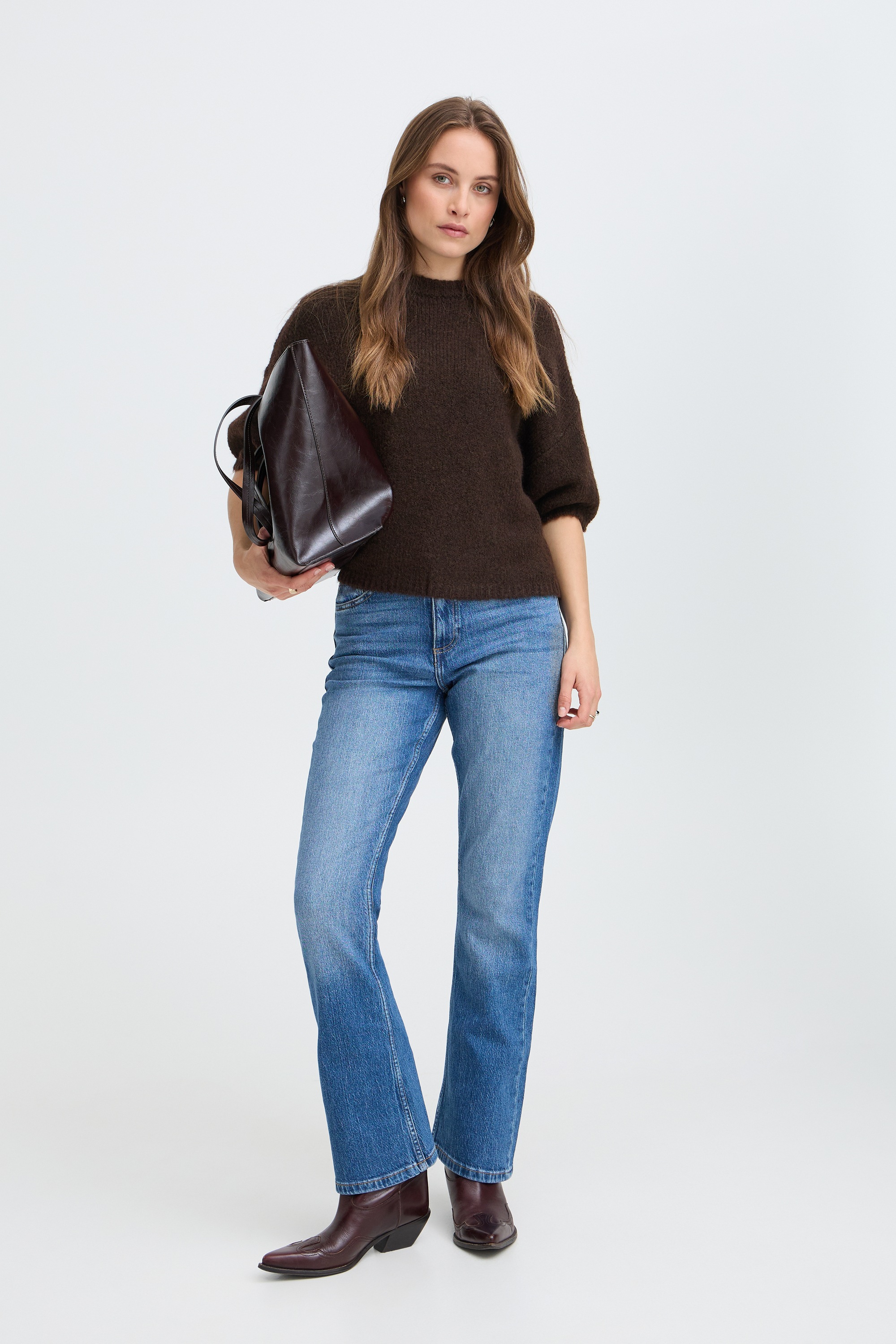 b.young Kurzarmpullover »Damen Strickpullover halbarm BYOTIA«