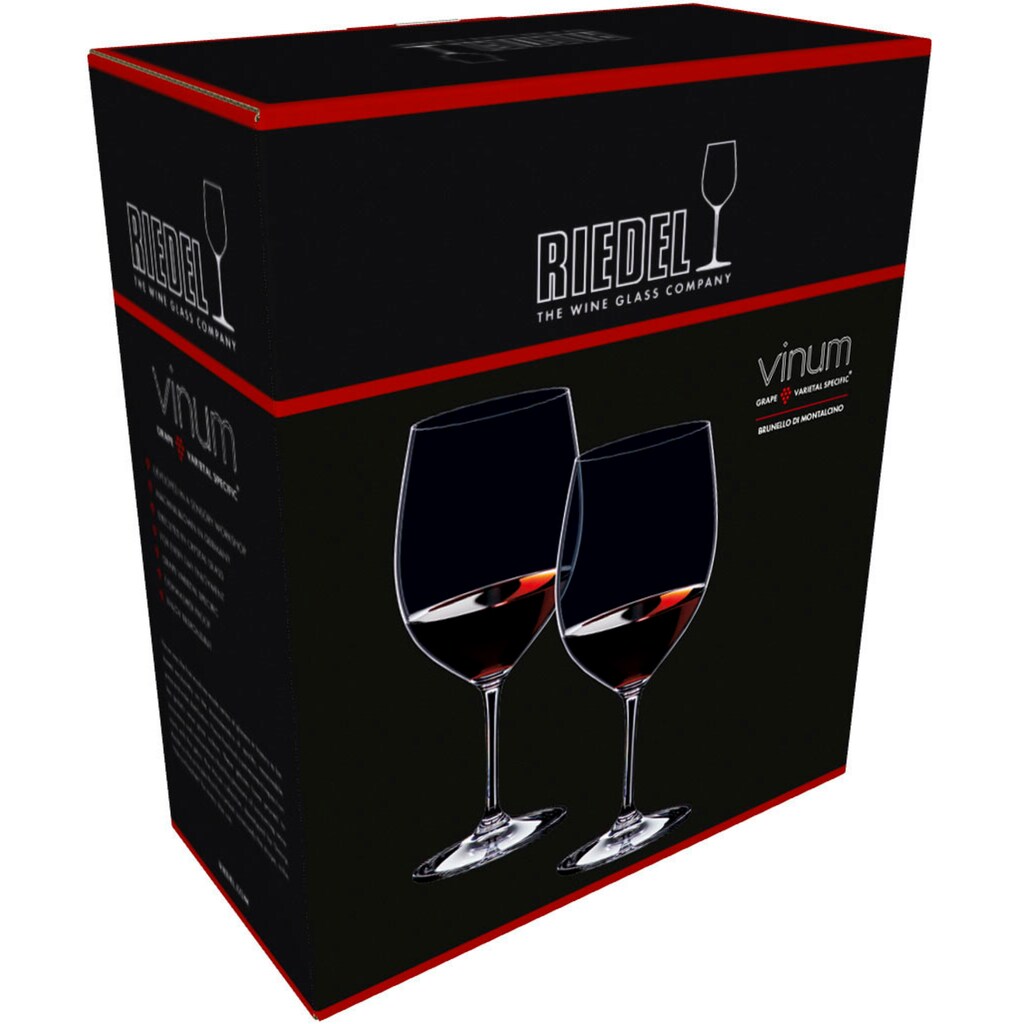 RIEDEL THE WINE GLASS COMPANY Rotweinglas »Vinum«, (Set, 2 tlg., CABERNET SAUVIGNON/MERLOT)