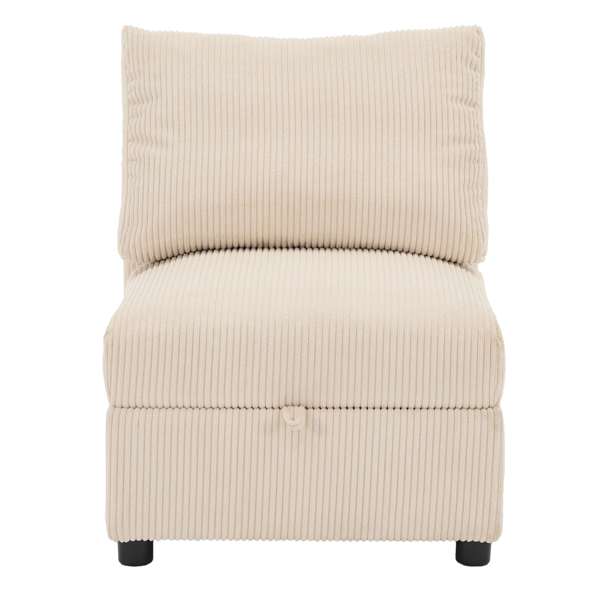 Dorel Home Sessel »STILHUS Sofa-Mittel-Element, mit Stauraum, Breite 65 cm, Cord-Bezug« als Modul oder separat verwendbar - individuell kombinierbar