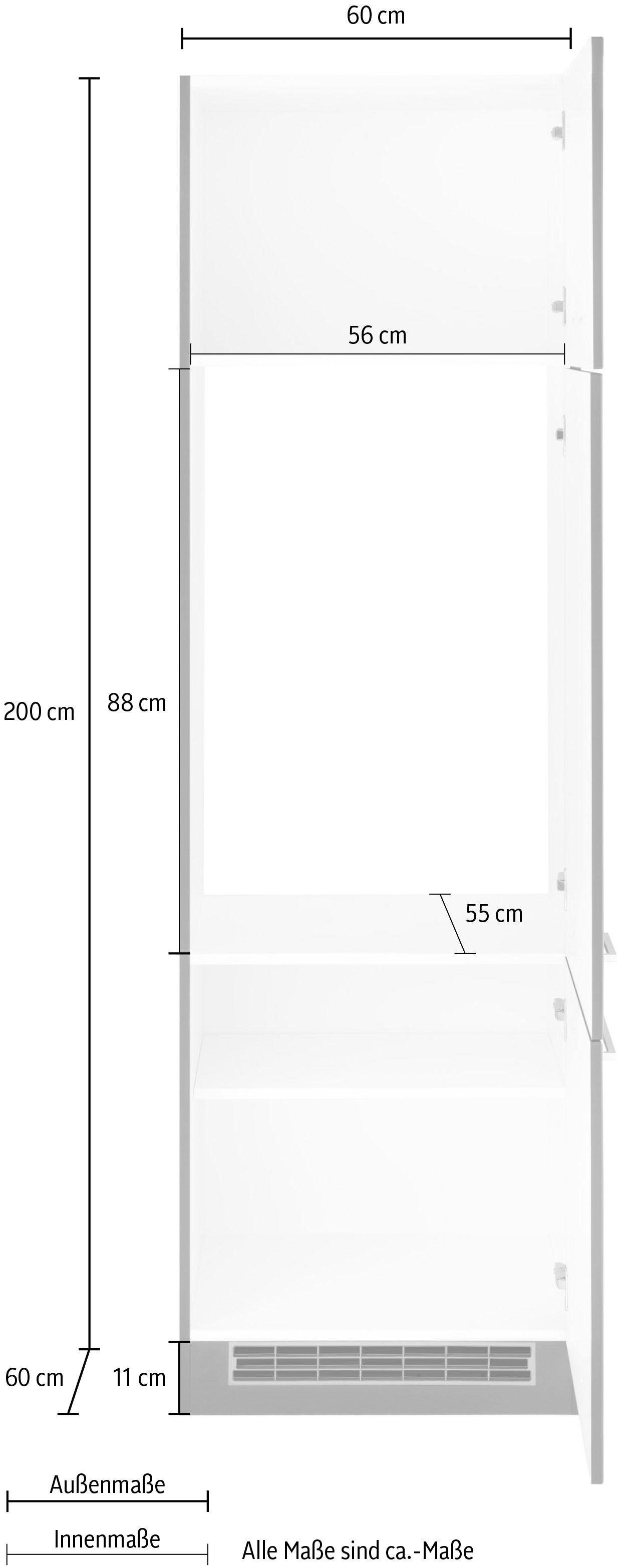 KOCHSTATION Kühlumbauschrank »KS-Kehl«, für Einbaukühlschrank, Nischenhöhe 88cm