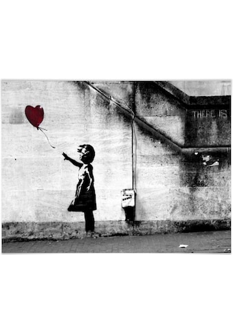Wall-Art Poster »Graffiti Bilder Girl with balloon«, Menschen, (1 St.), Poster,... kaufen