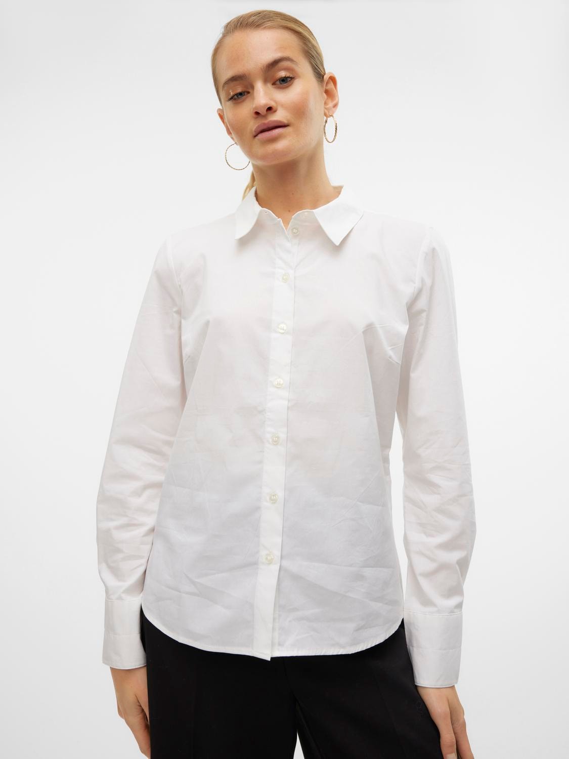 Vero Moda Klassische Bluse »VMANNA LS FITTED SHIRT WVN GA NOOS«