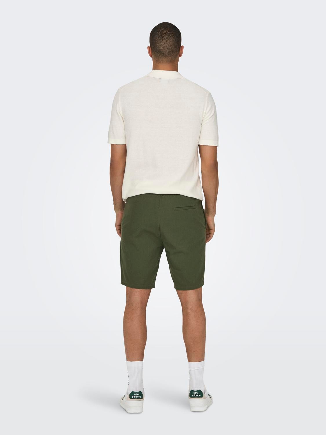 ONLY & SONS Shorts »ONSLINUS 0007 COT LIN SHORTS NOOS«
