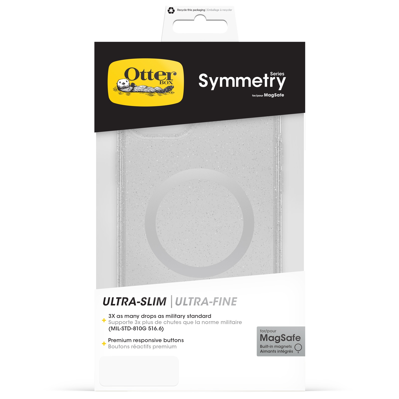 Otterbox Backcover »Symmetry Hülle für Apple iPhone 14 Plus und 15 Plus für MagSafe«, Apple iPhone 15 Plus-iPhone 14 Plus, sturzsicher, schützende dünne Hülle, 3x getestet nach Militärstandard