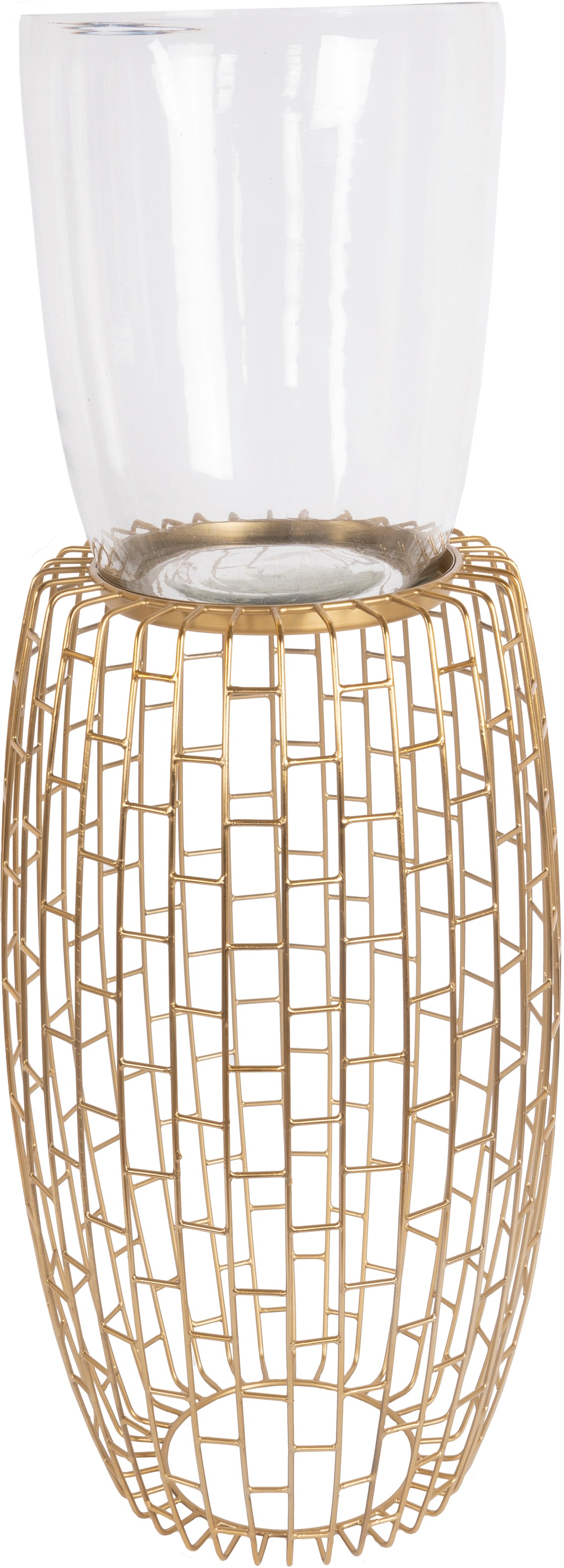 Bougeoir Design Rétro "Malibu" 73cm Or