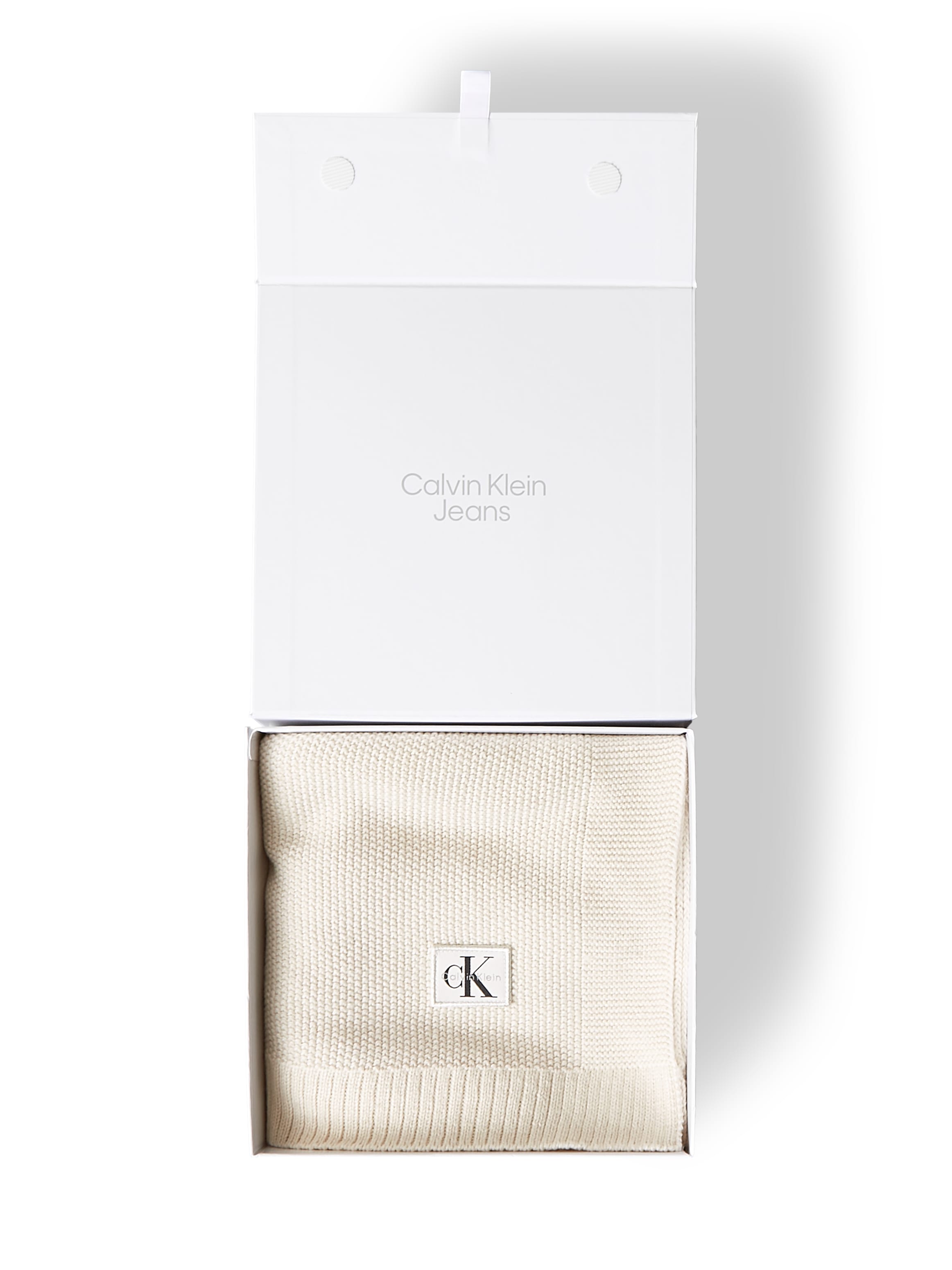 Calvin Klein Jeans Babydecke »KNIT BABY BLANKET GIFTBOX« Mit Stricksaum, Einheitsgröße