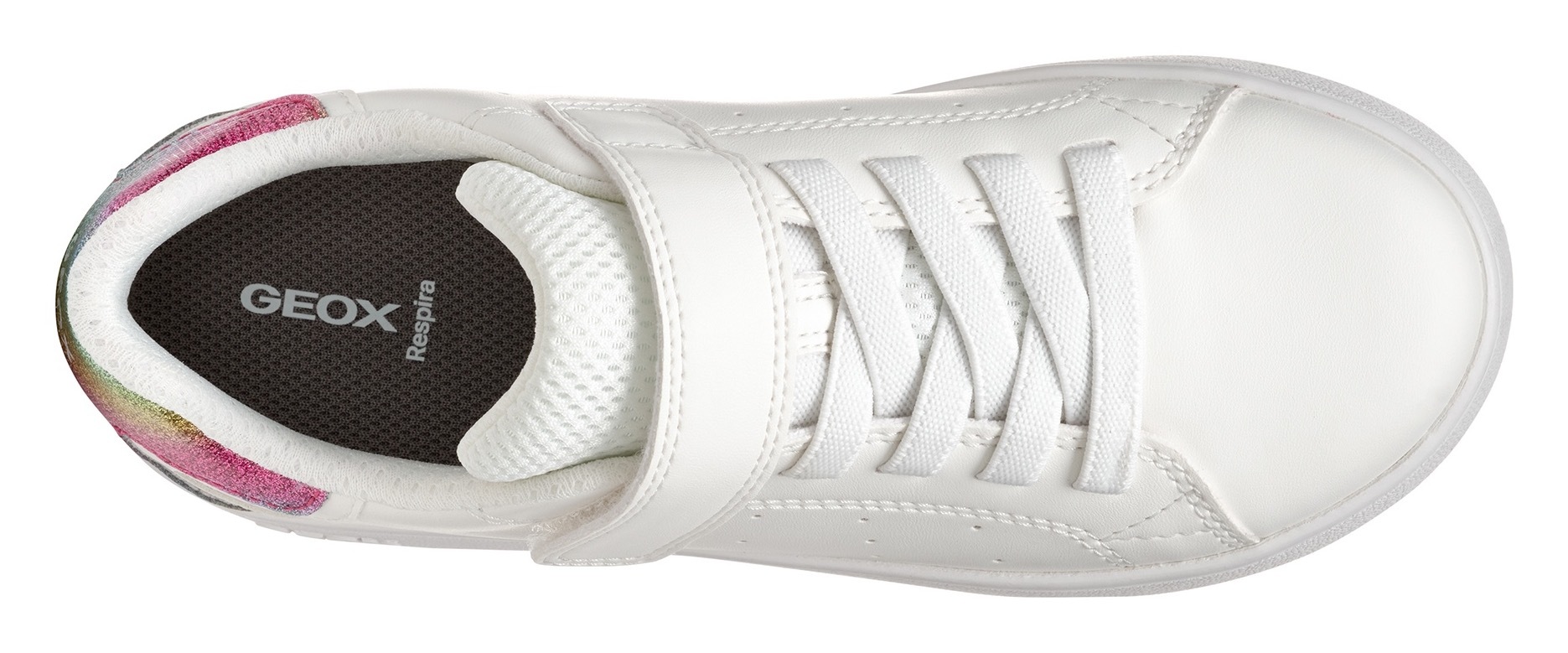 Geox Slip-On Sneaker »J ECLYPER GIRL«  , Pride Sneaker, Regenbogen Sneaker mit bunt glitzernder Ferse