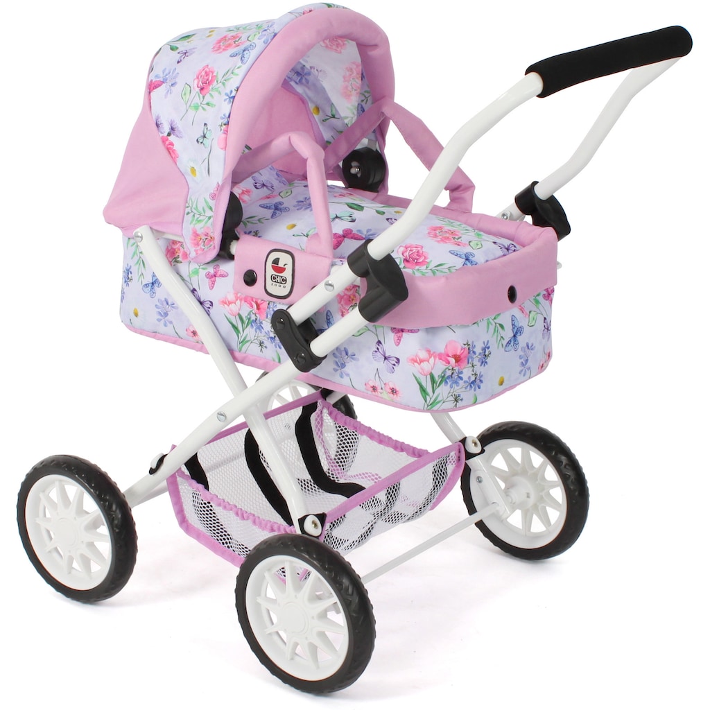 CHIC2000 Puppenwagen »Smarty, Flowers«, mit herausnehmbarer Tragetasche