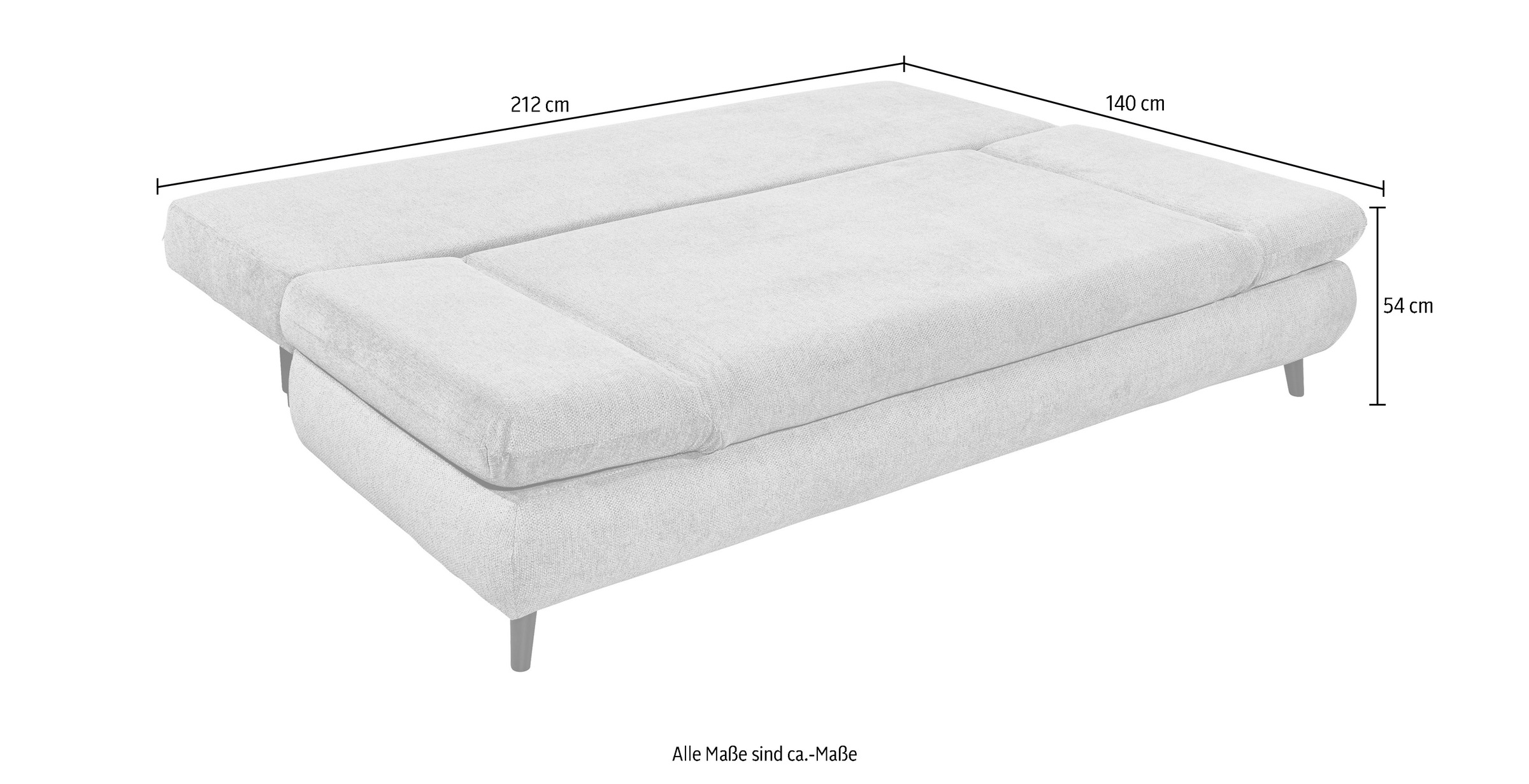 ED EXCITING DESIGN Schlafsofa »Sunny«, mit Bettkasten & Armteilverstellung