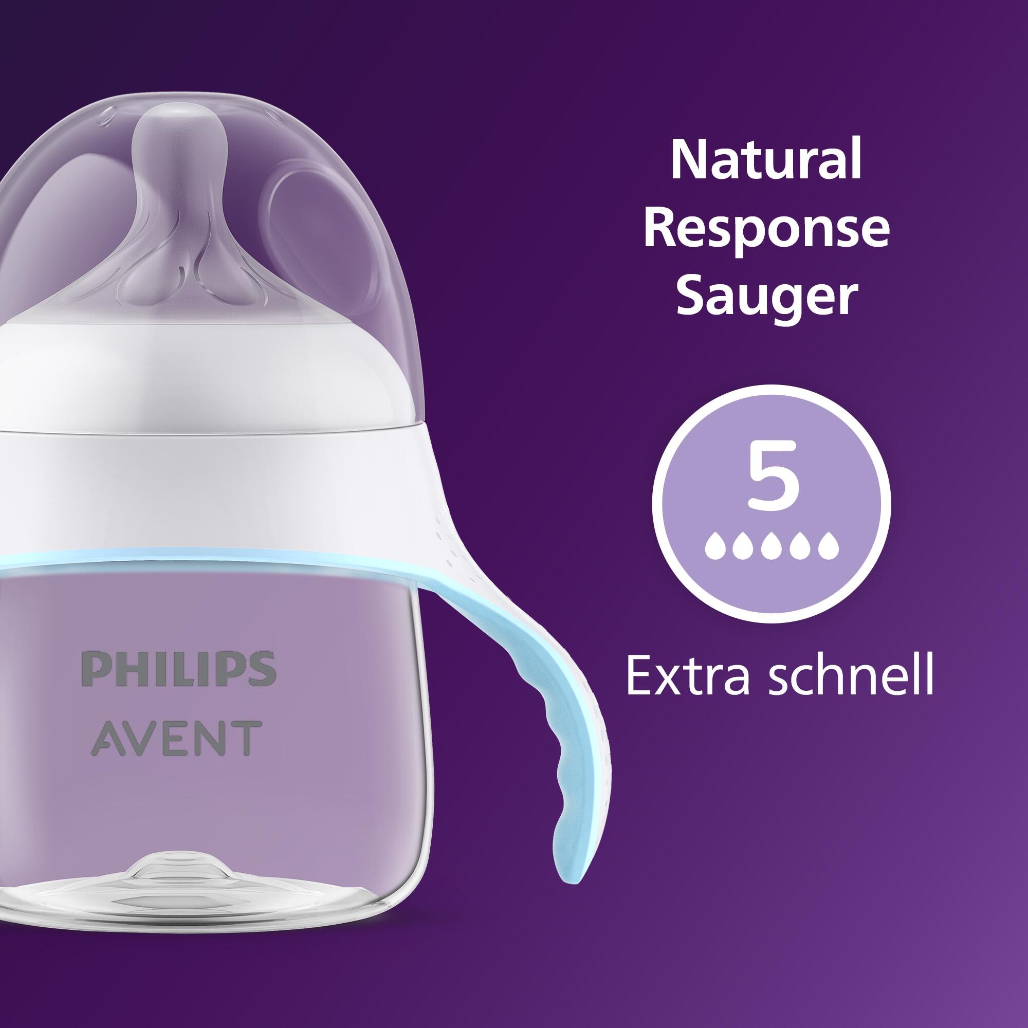 Philips AVENT Babyflasche »Natural Response Trinklernbecher« mit Lerngriffen, 125 ml, ab dem 6. Monat