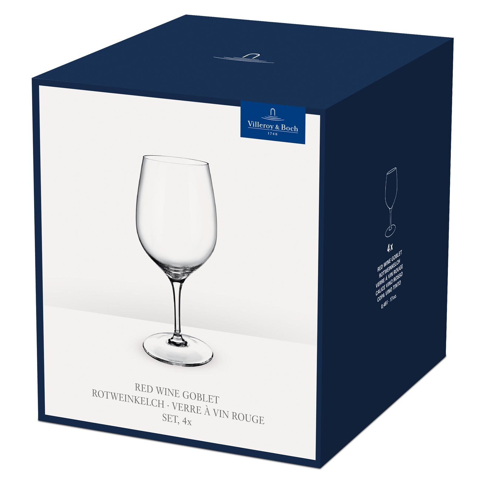 Villeroy & Boch Rotweinglas »Rotweingläser Entrée 480 ml 4er Set transparent«