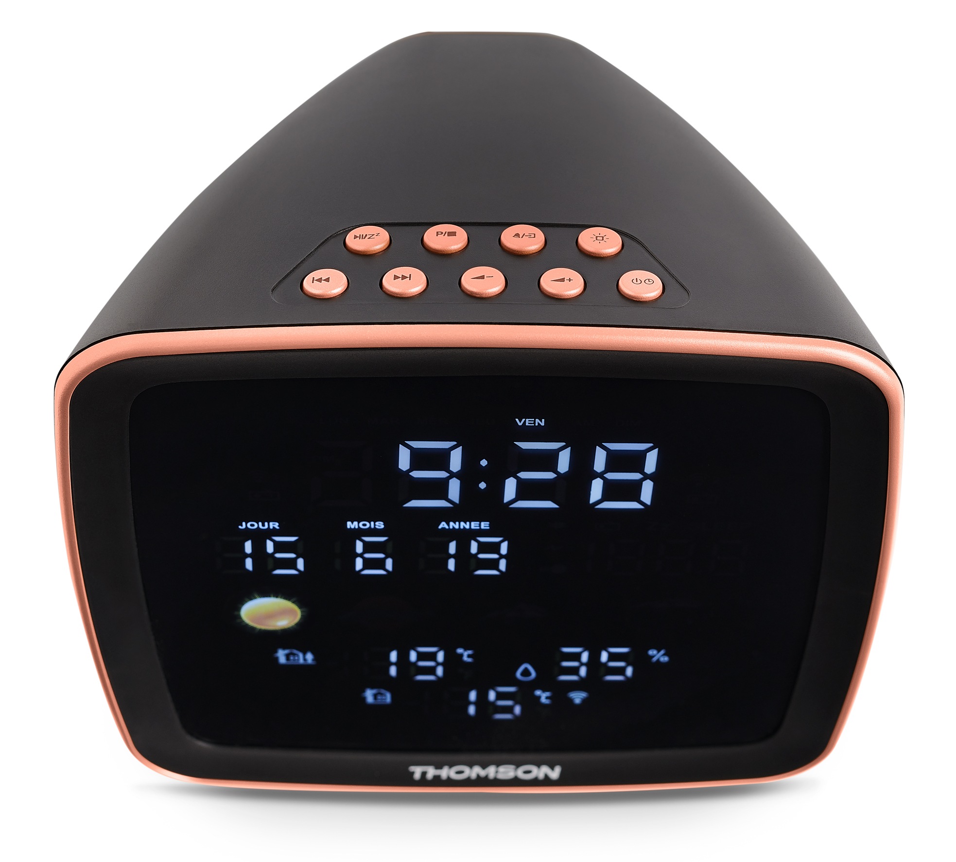 Thomson Radiowecker »TH383966 CT500BT schwarz«, mit Wetterstation