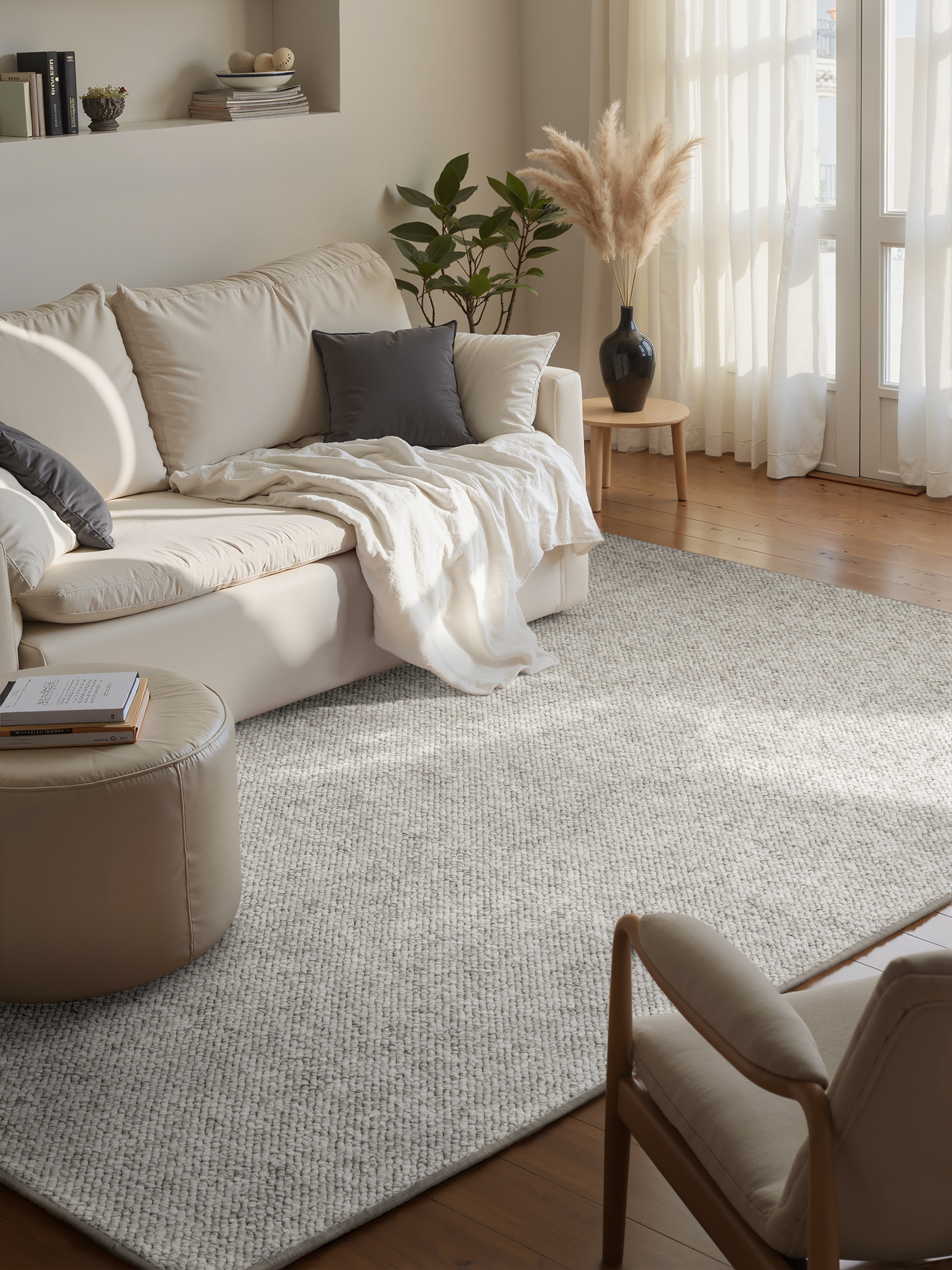 HANSE Home Teppich »Wolly 2« rechteckig 12 mm Höhe Flachgewebe, Läufer, Skandi, Woll-Optik, Esszimmer, Wohnzimmer, Flur