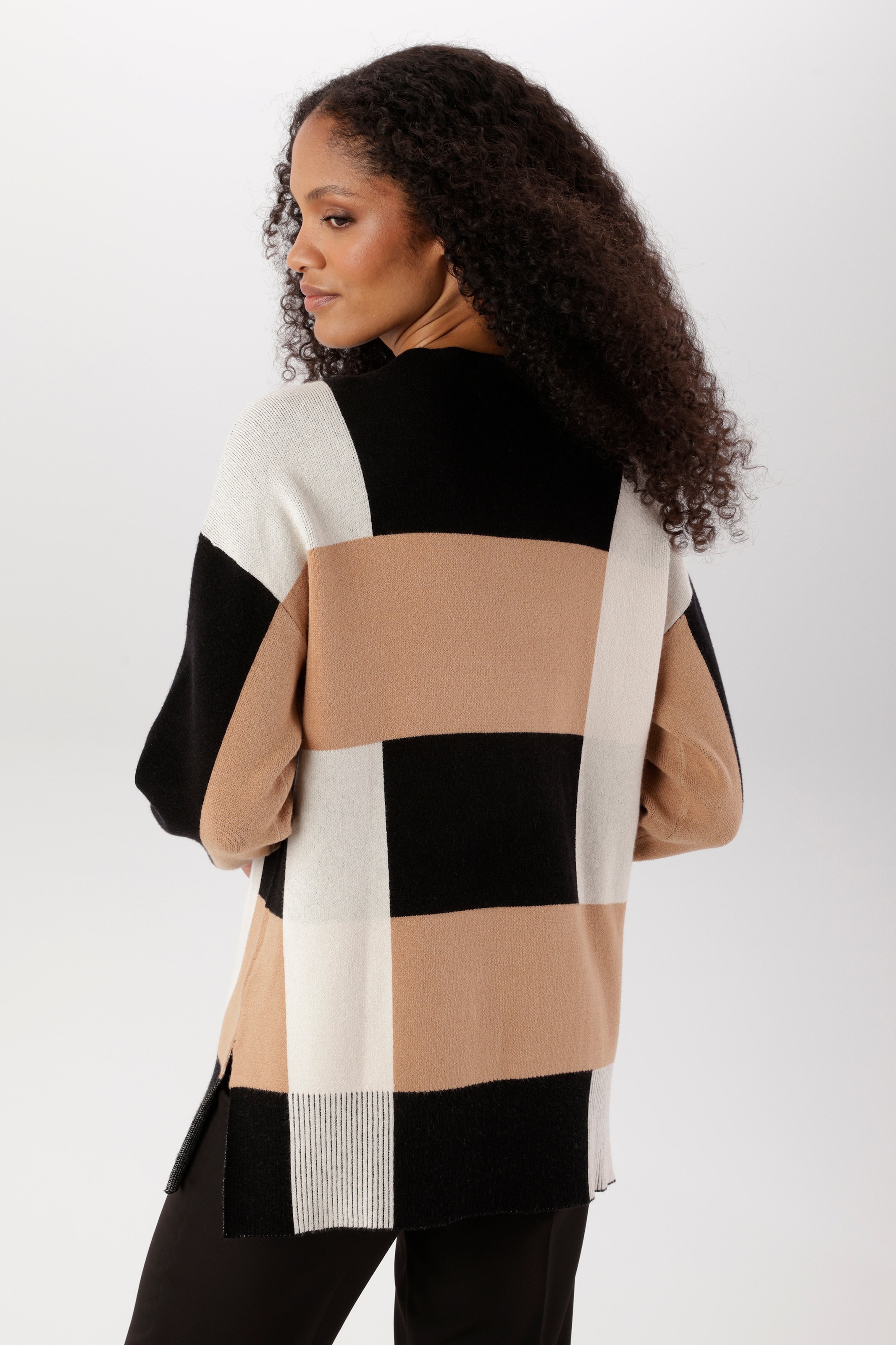Aniston SELECTED Strickpullover in trendstarker Color-Blocking-Optik allover - NEUE KOLLEKTION